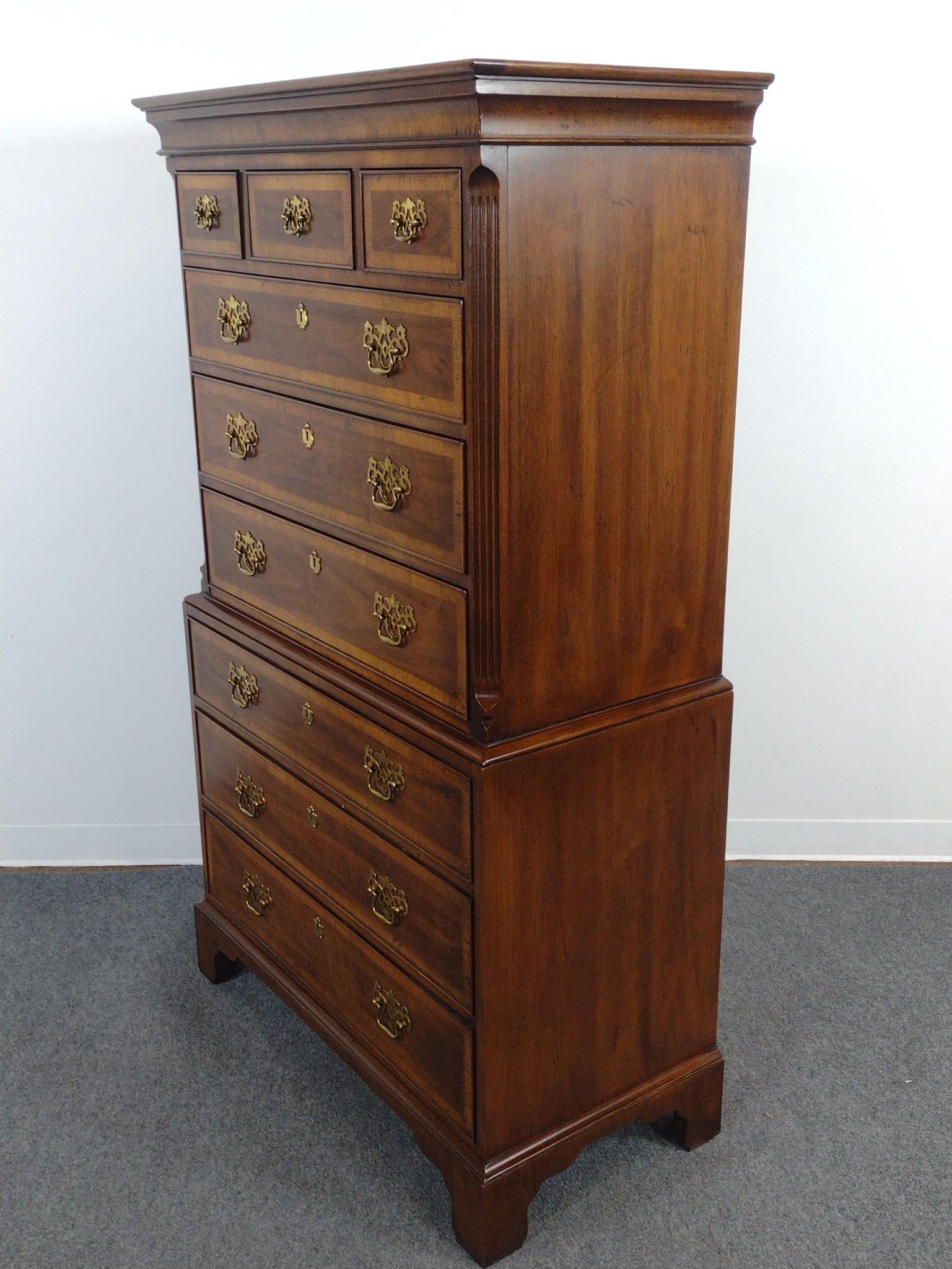 Henredon Tall Chest on Chest and Nightstand