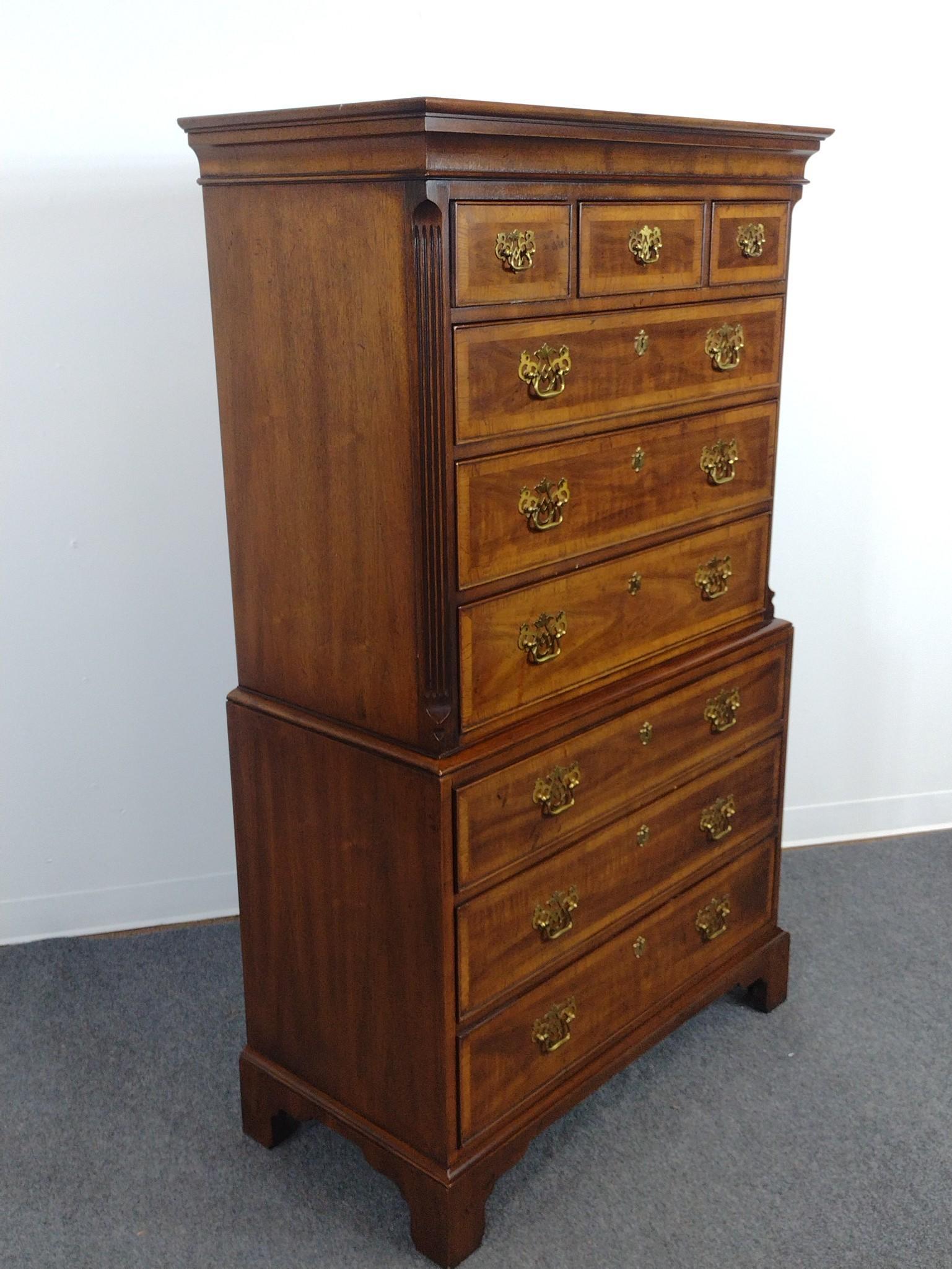 Henredon Tall Chest on Chest and Nightstand
