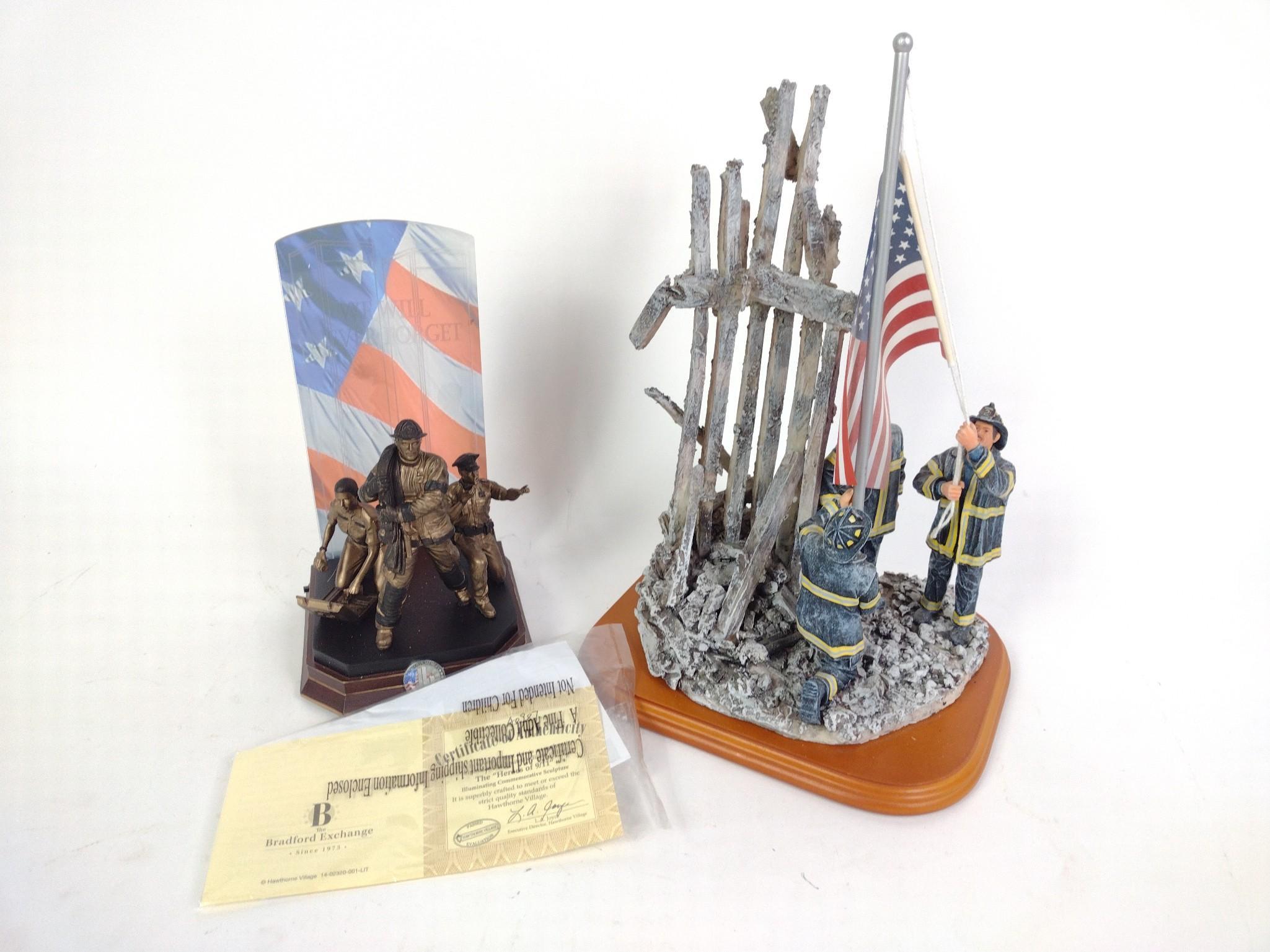 2 9/11 Memorial Figurines