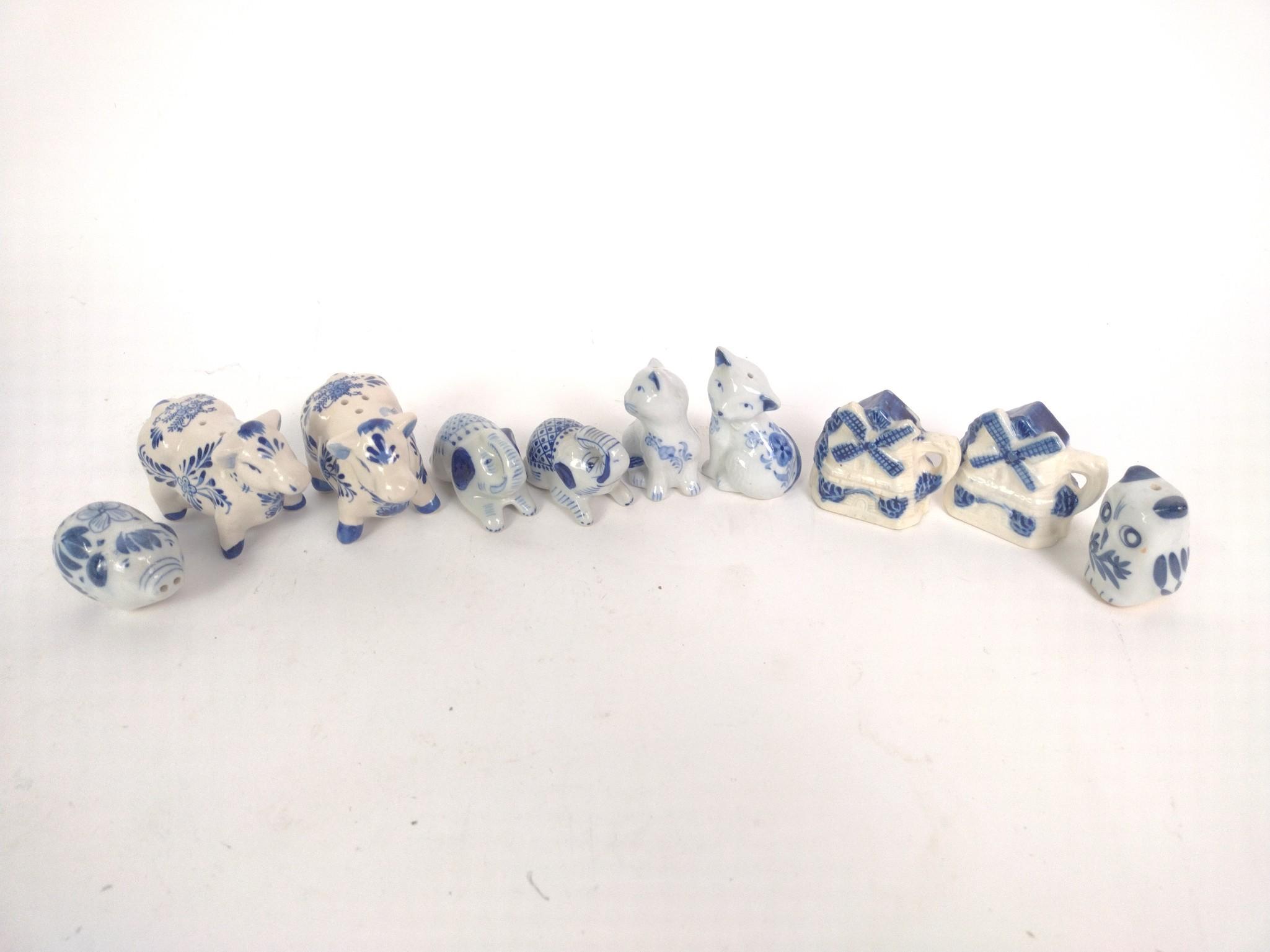 54 Pieces of Blue & White Porcelain