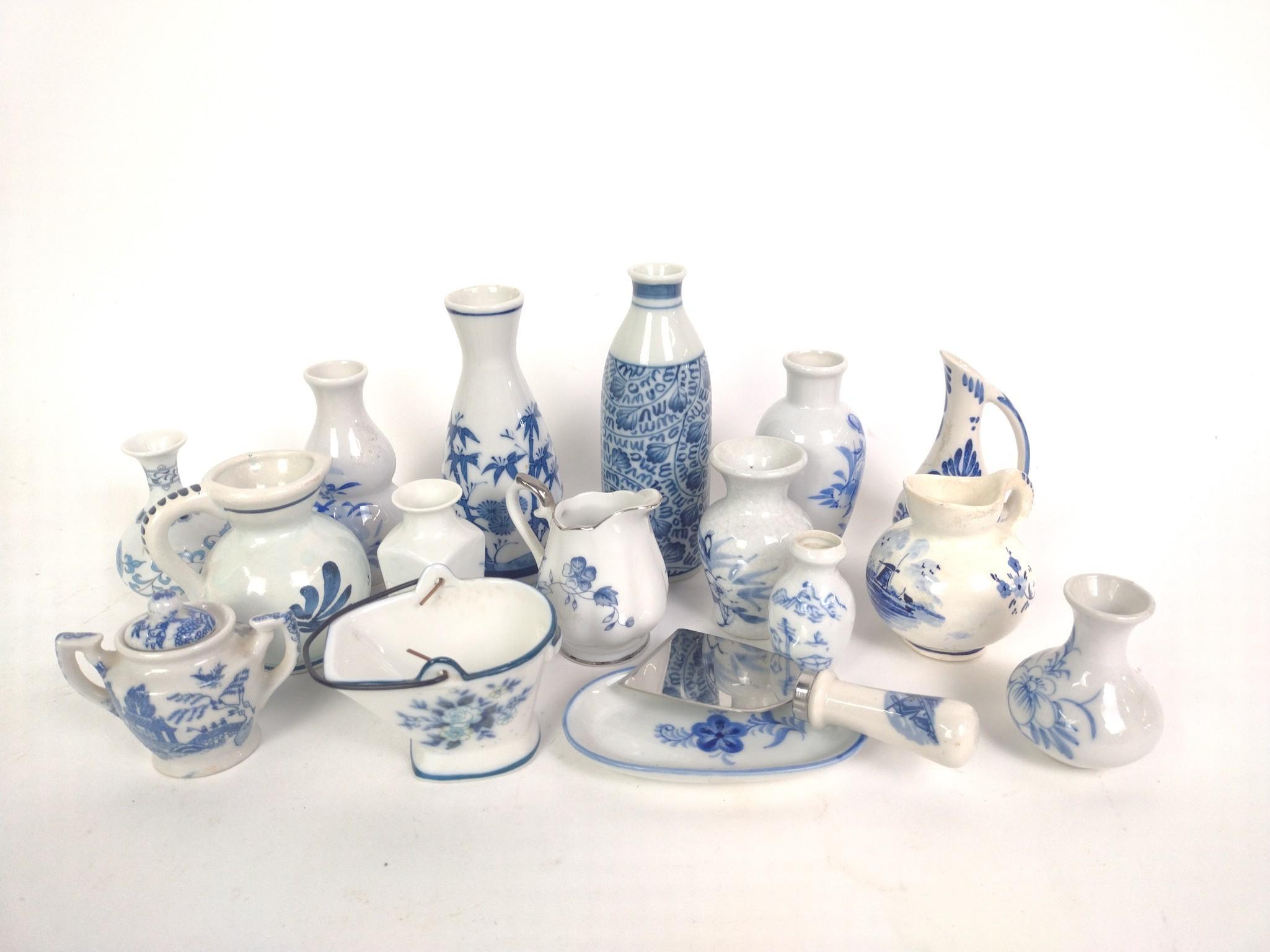 54 Pieces of Blue & White Porcelain