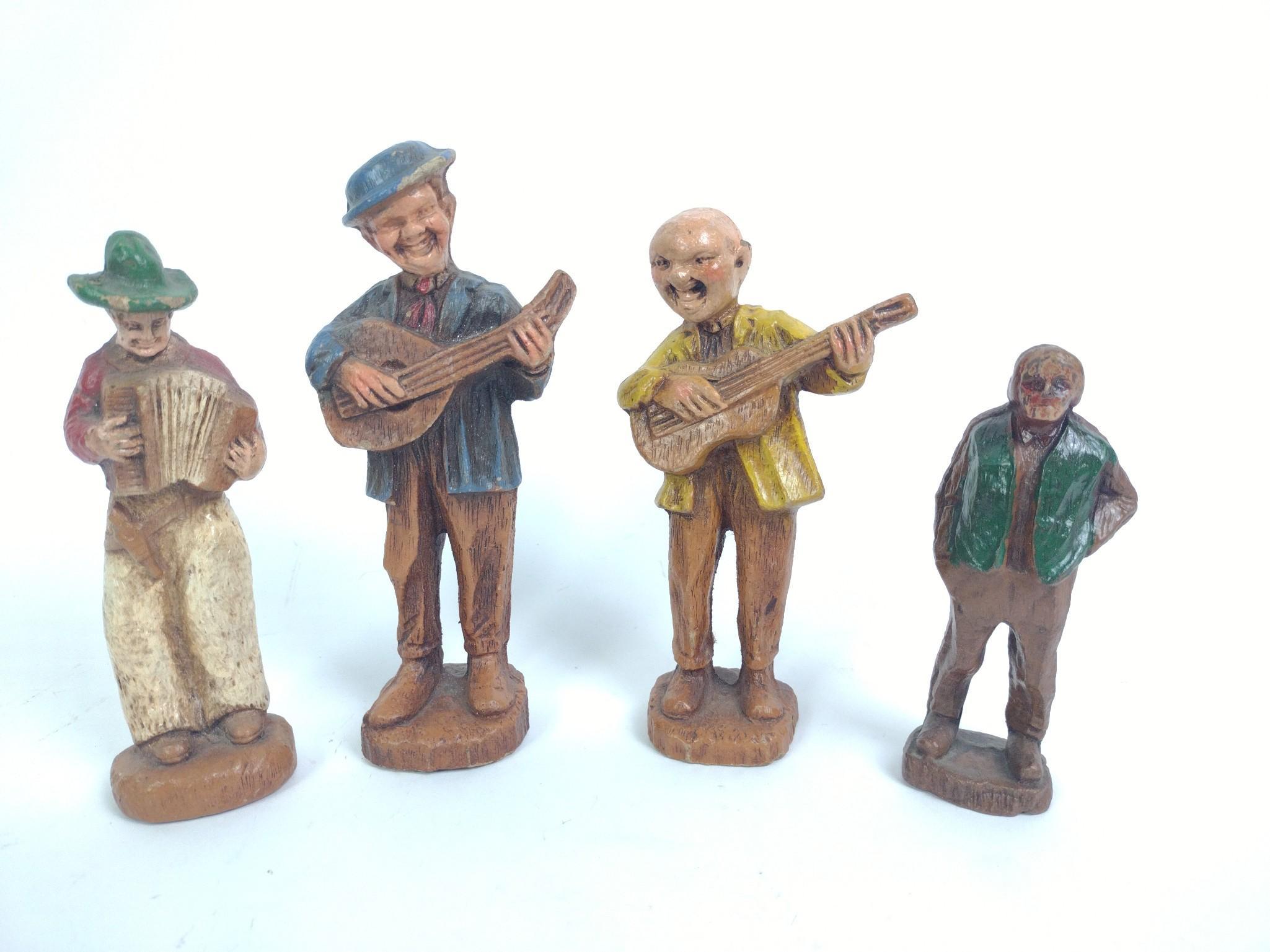Mexican Mask, Vintage Pull Toy, Folk Art Hobo Musicians