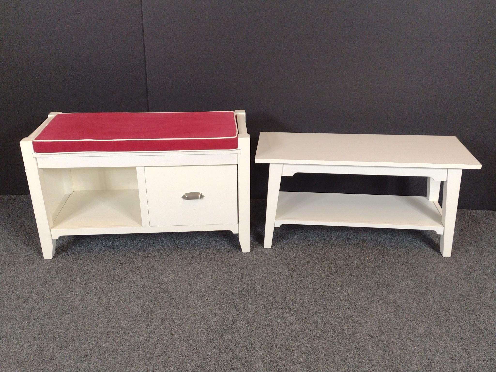 L. L. Bean Painted Cottage Storage Bench with Extra Bench