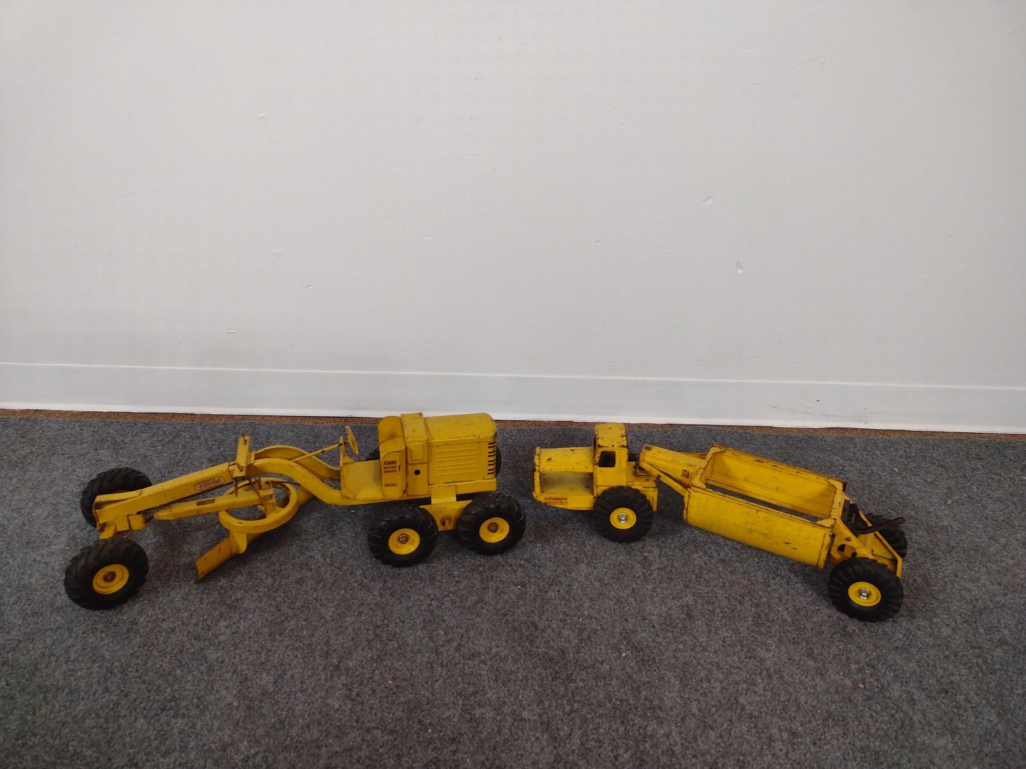 2 Antique Pressed Steel Construction Toys