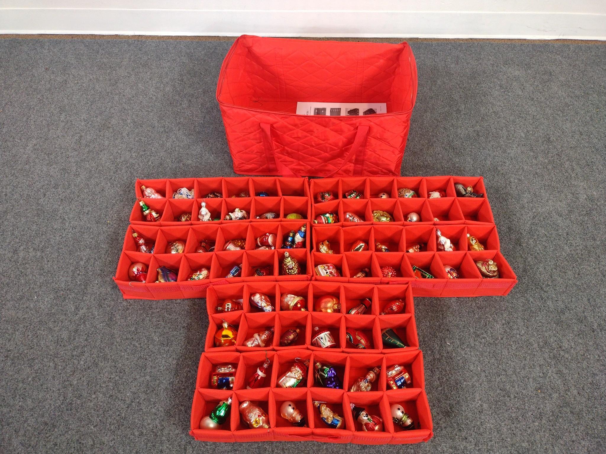 Vintage Christmas Ornaments in Protective Case