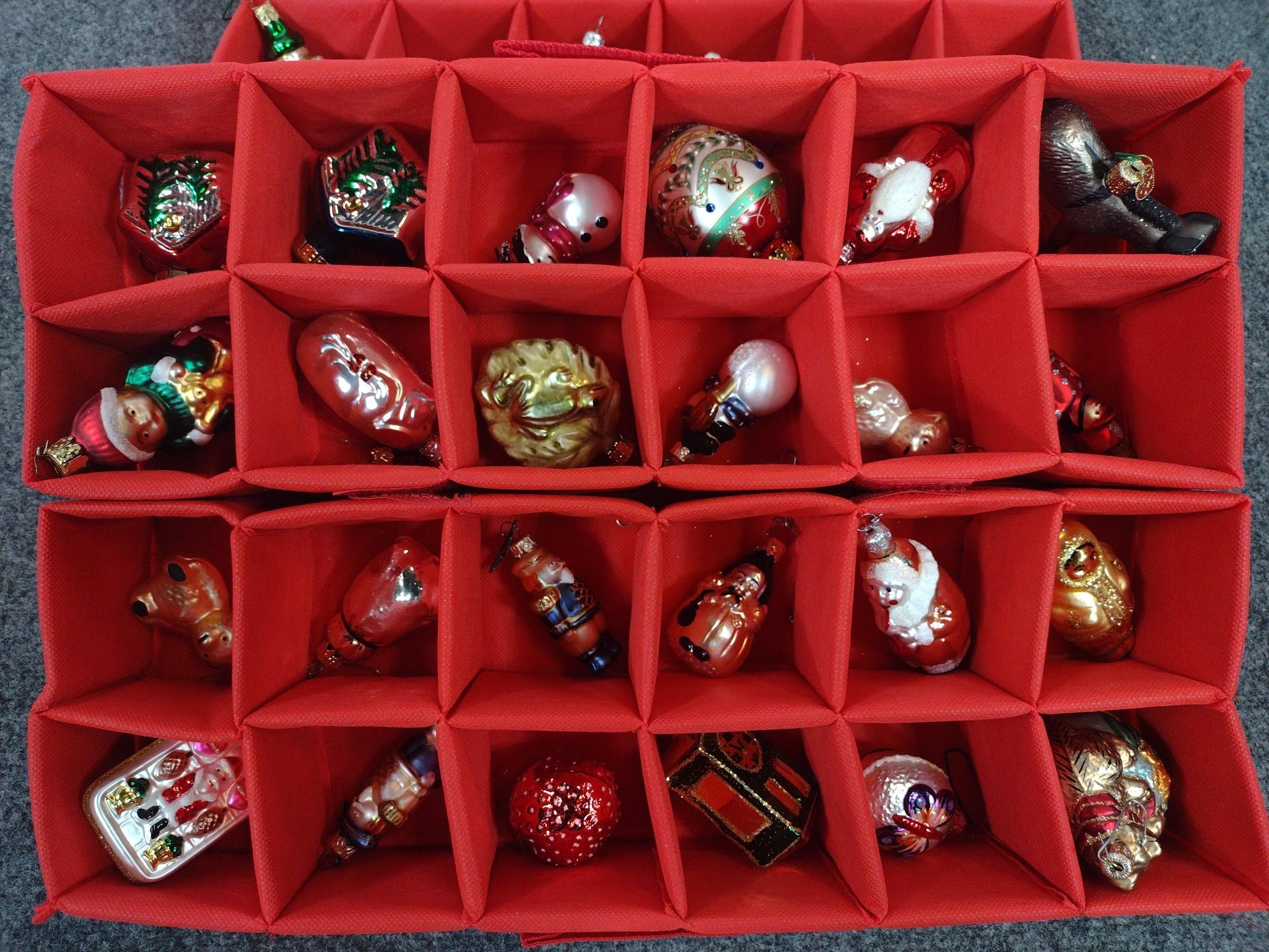 Vintage Christmas Ornaments in Protective Case