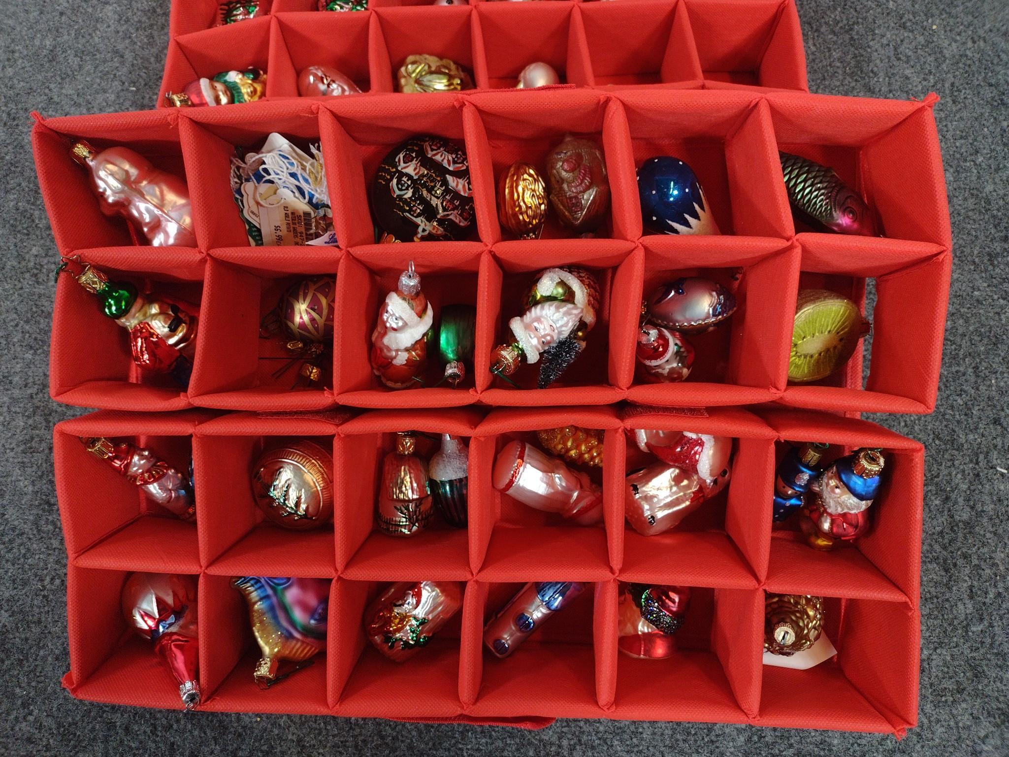 Vintage Christmas Ornaments in Protective Case