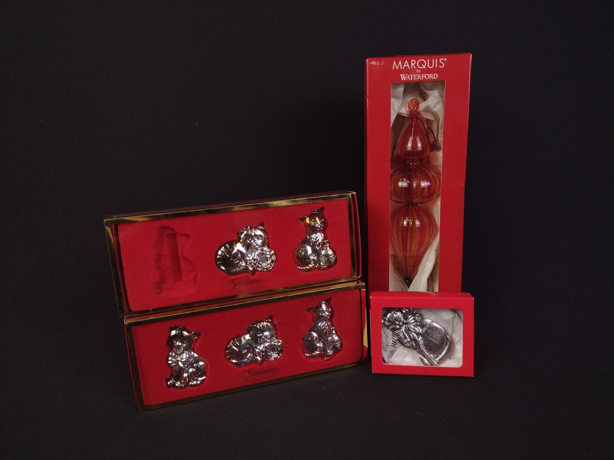 7 Ornaments incl. Gorham and Waterford