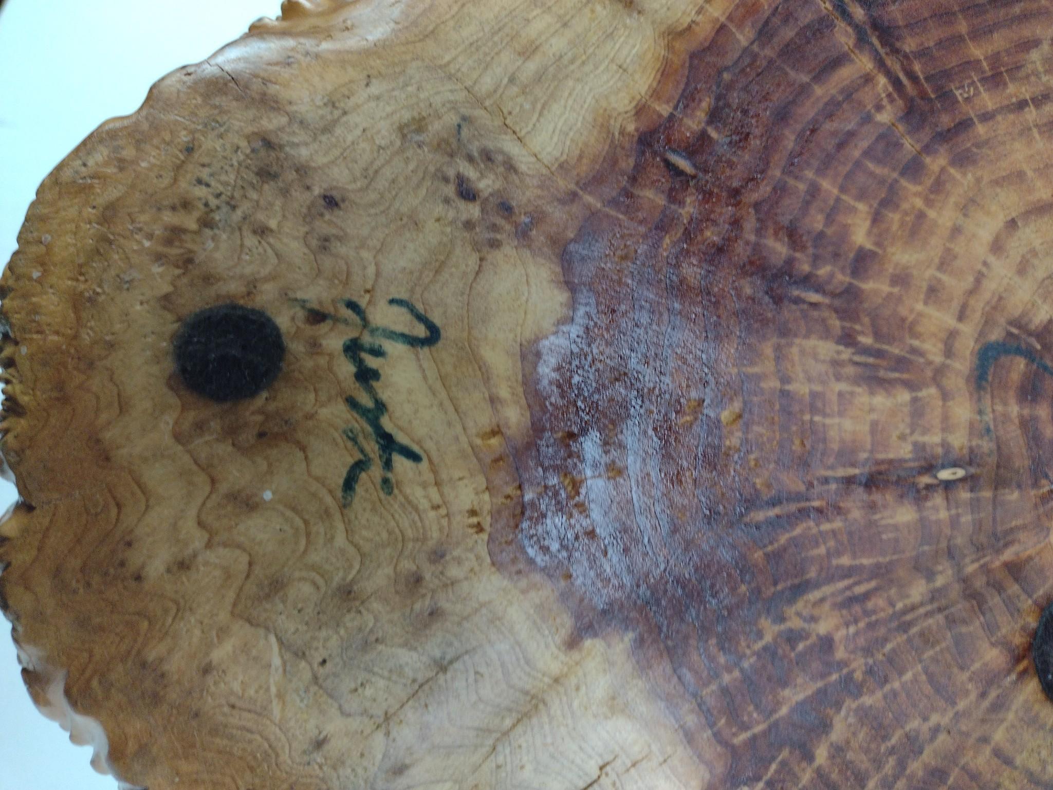 Natural Hand-Carved Burl Wood Basket Bowl