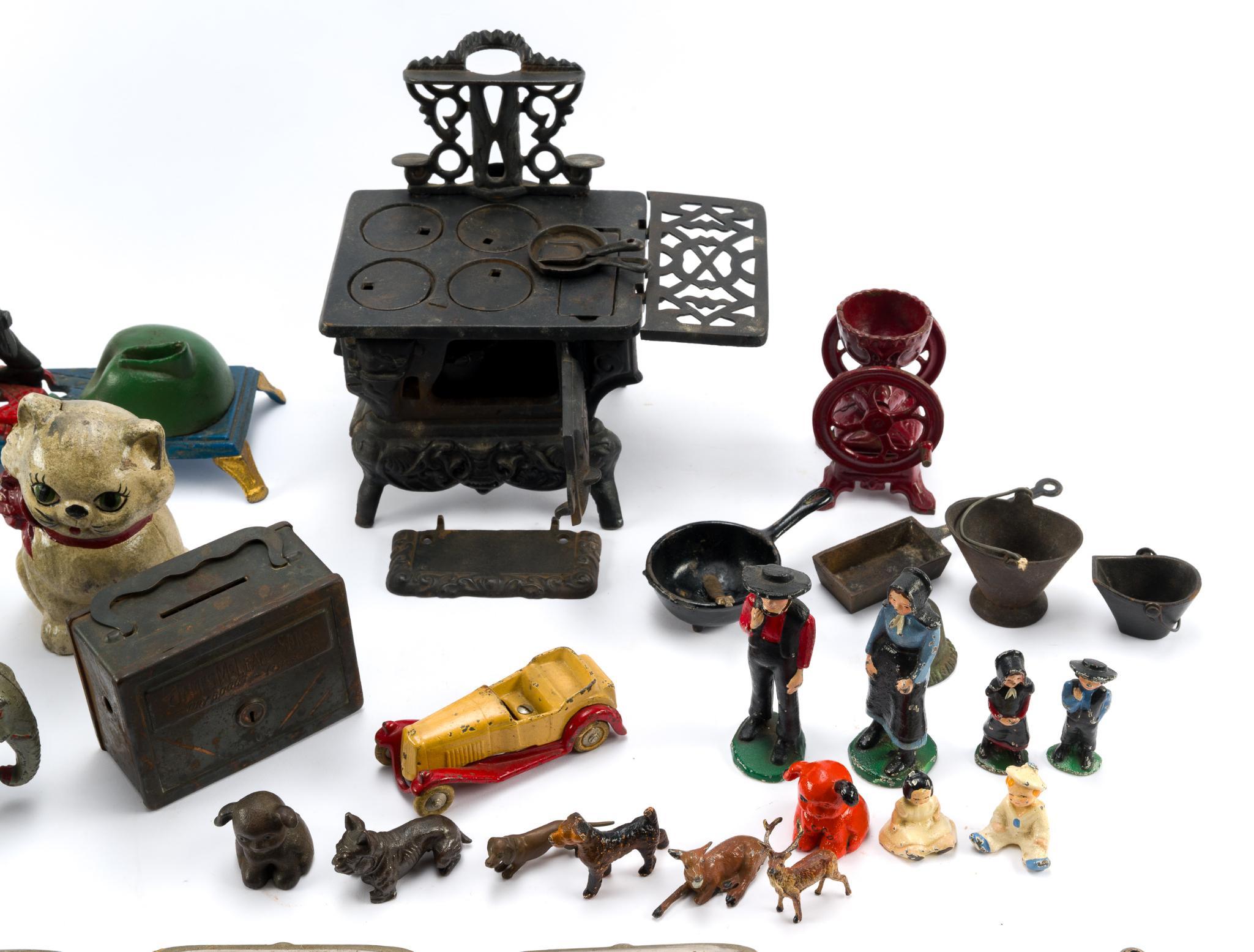 Cast Iron Banks, Toys, and Figures