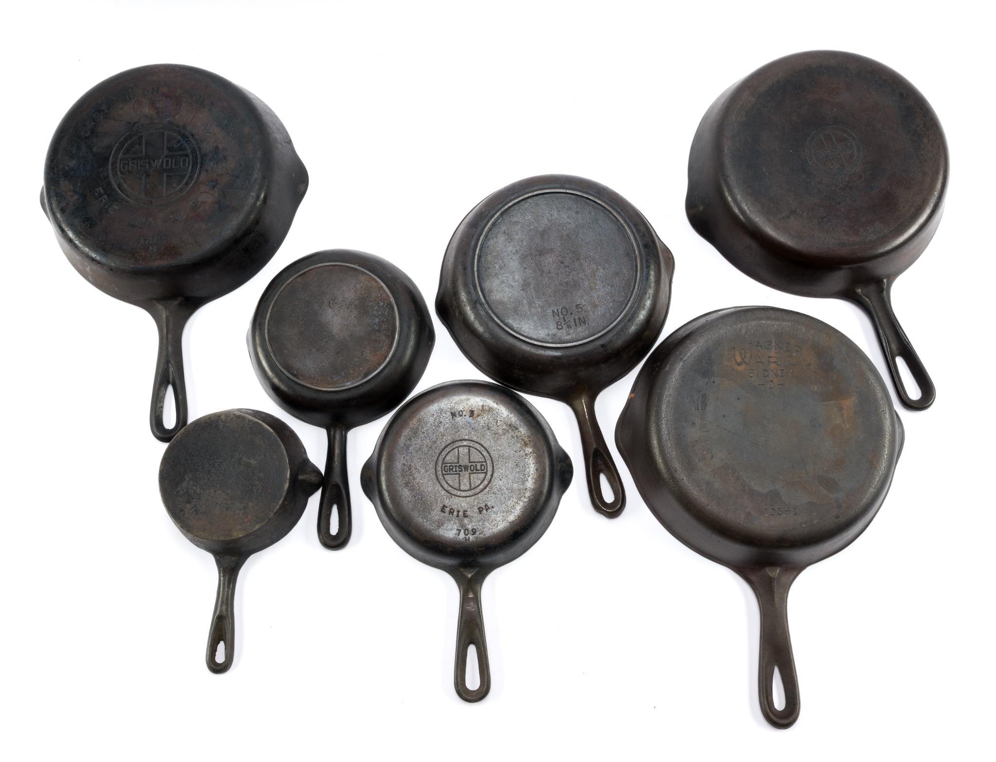 Vintage Cast Pans Incl. Griswold No. 3 and No. 8