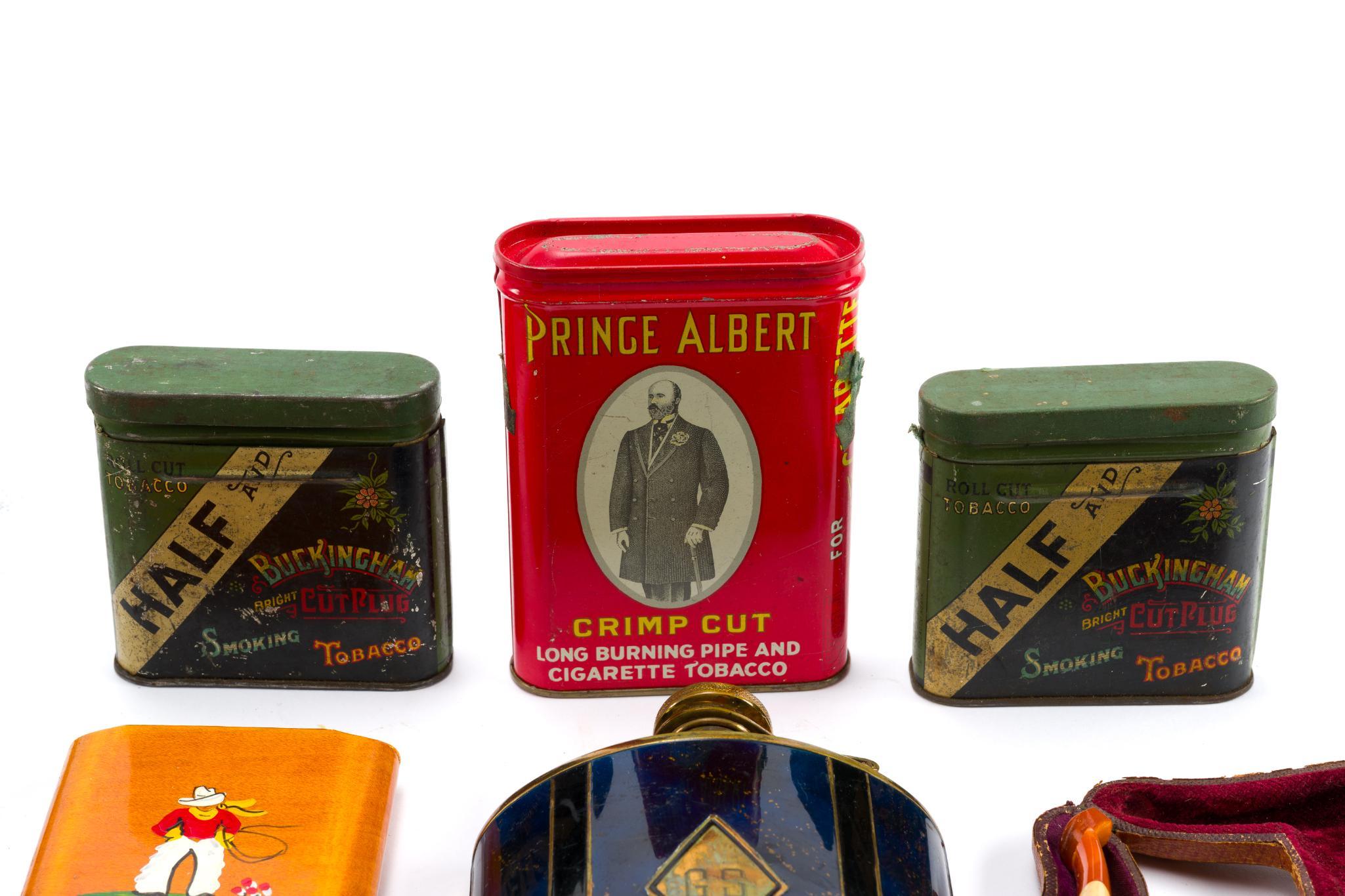 Gentleman's Accessories Incl. Cigarette Holders, Flasks, Pipe, Top Hat