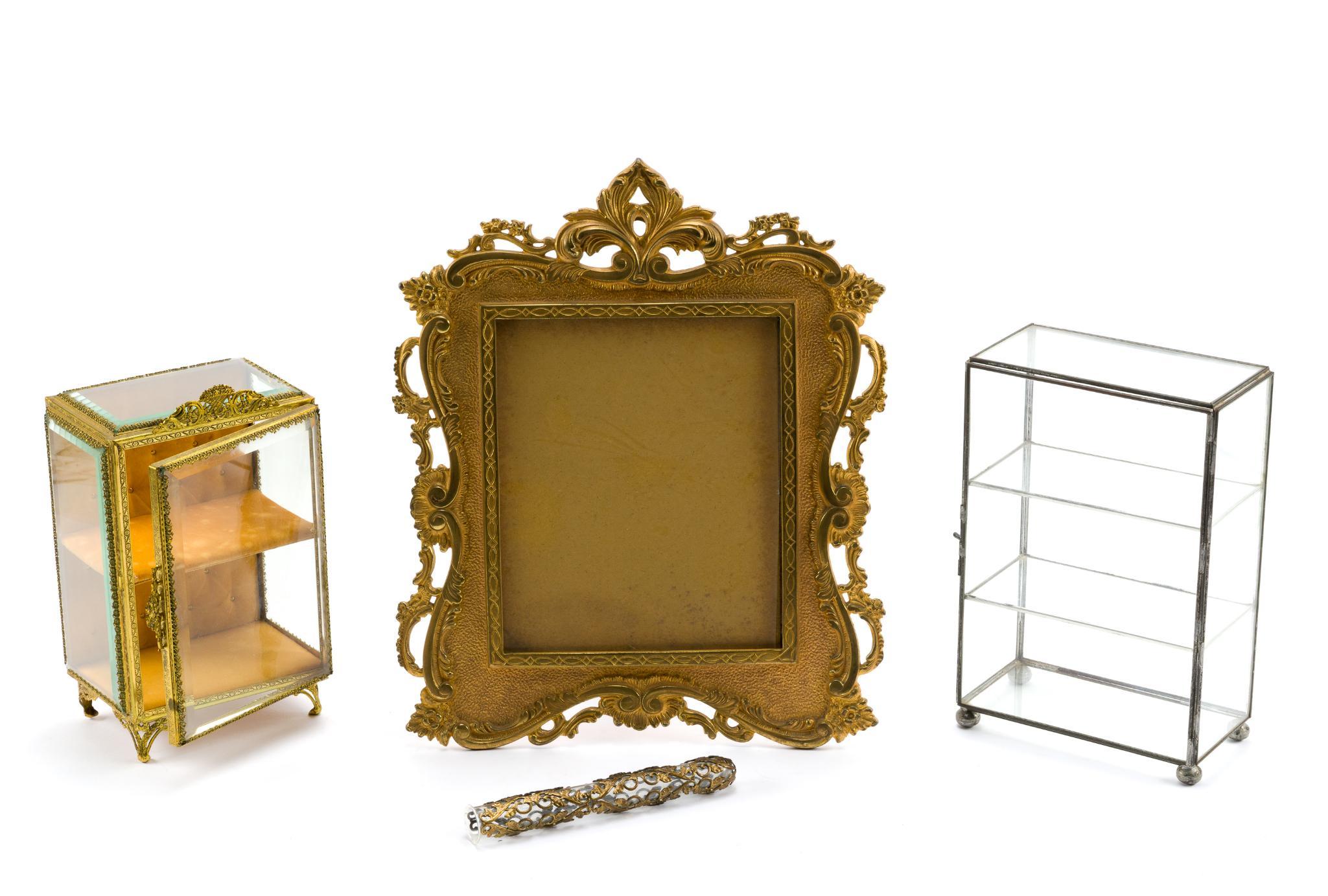 Miniature Display Case, Frame, and Vitrine
