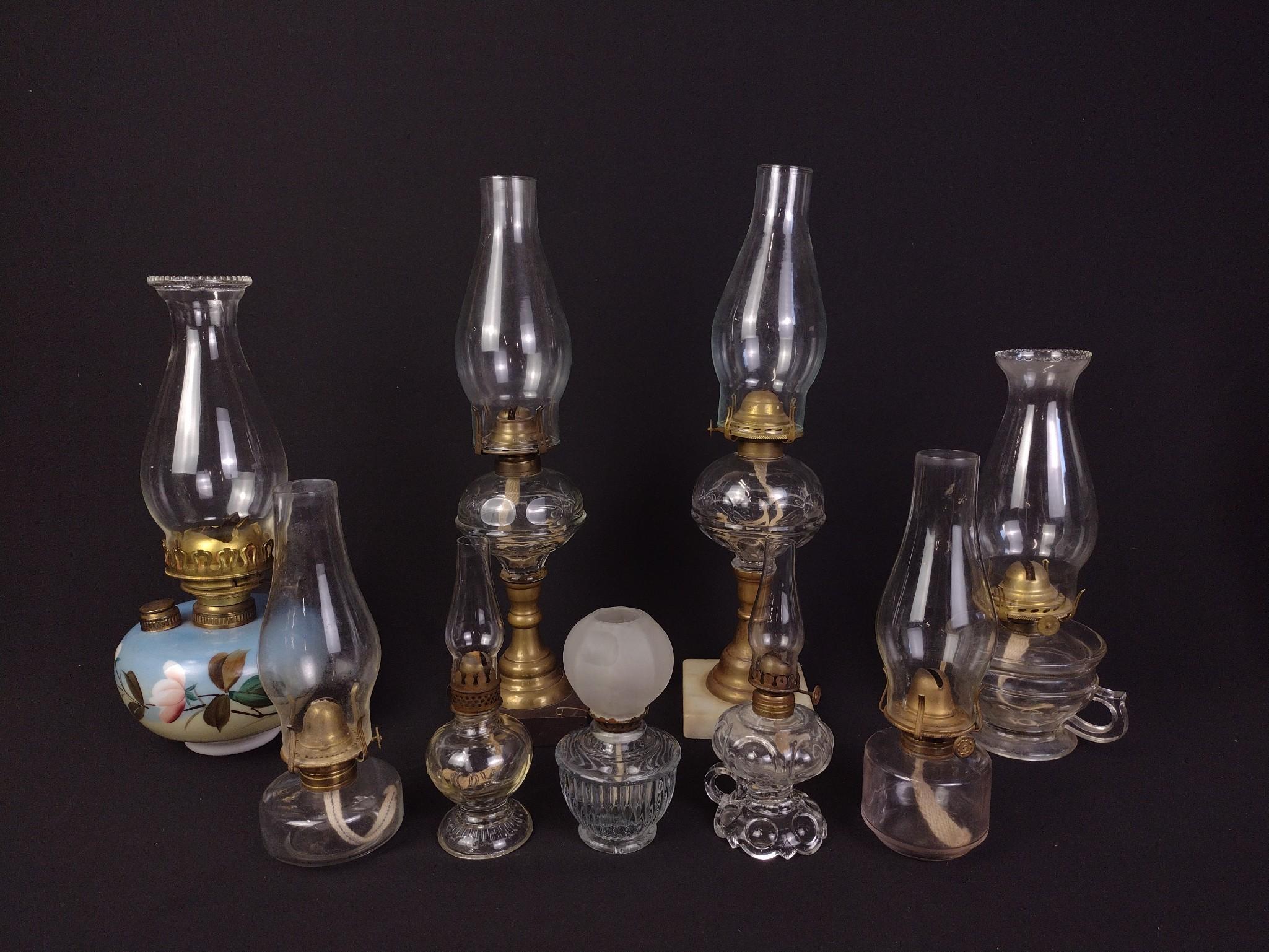 9 Vintage Oil Lamps