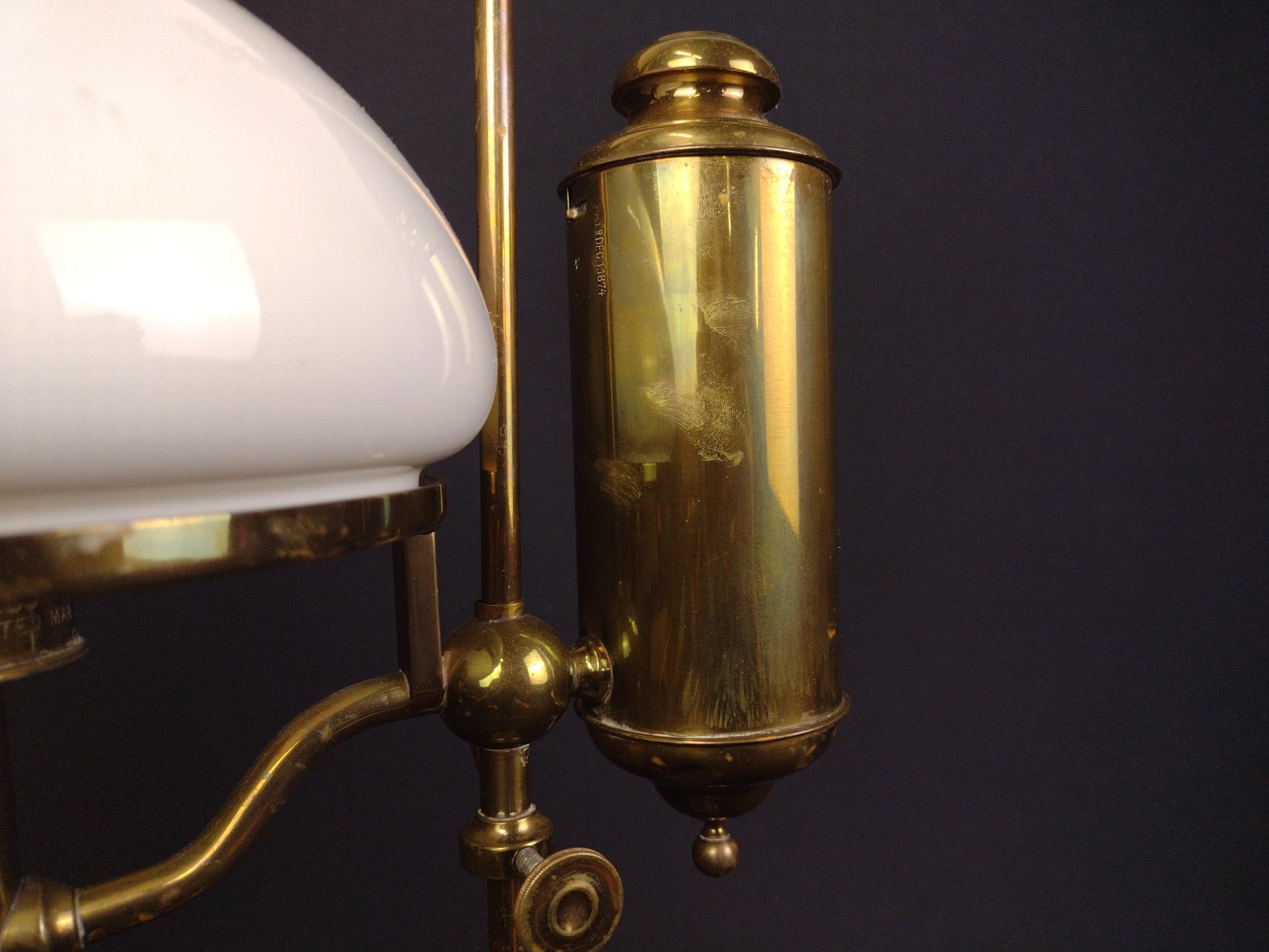 Vintage Brass Student Lamp