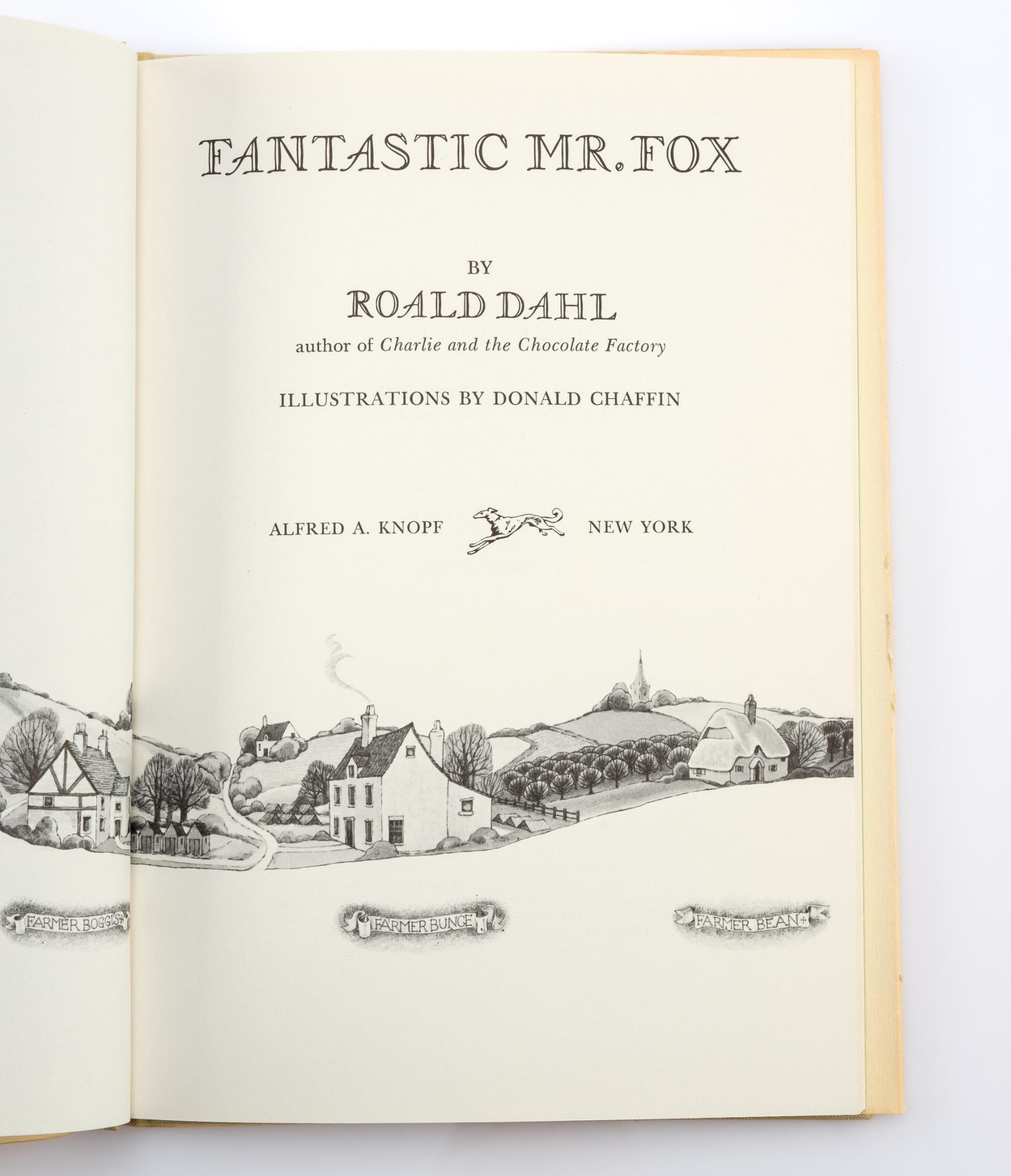 1970 First US Edition of Fantastic Mr. Fox With Illustrations