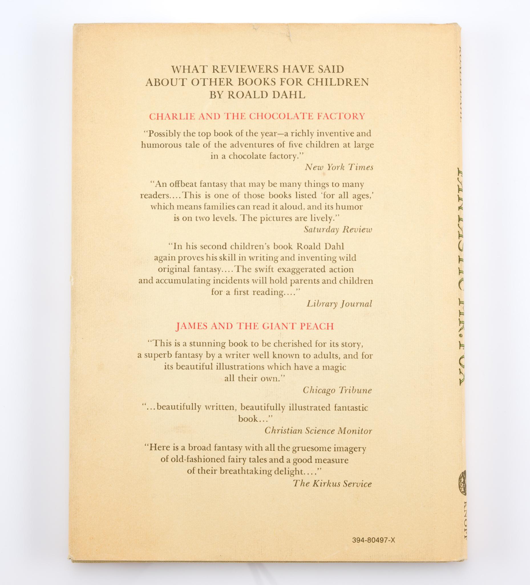 1970 First US Edition of Fantastic Mr. Fox With Illustrations
