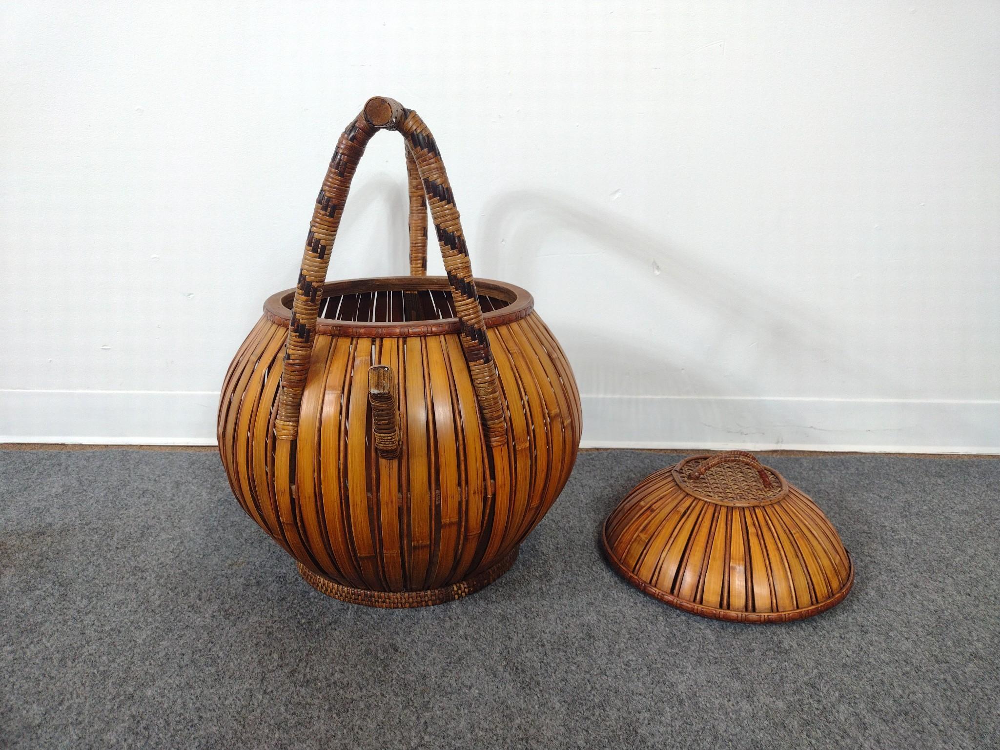 Vintage Chinese Lidded Wedding Basket
