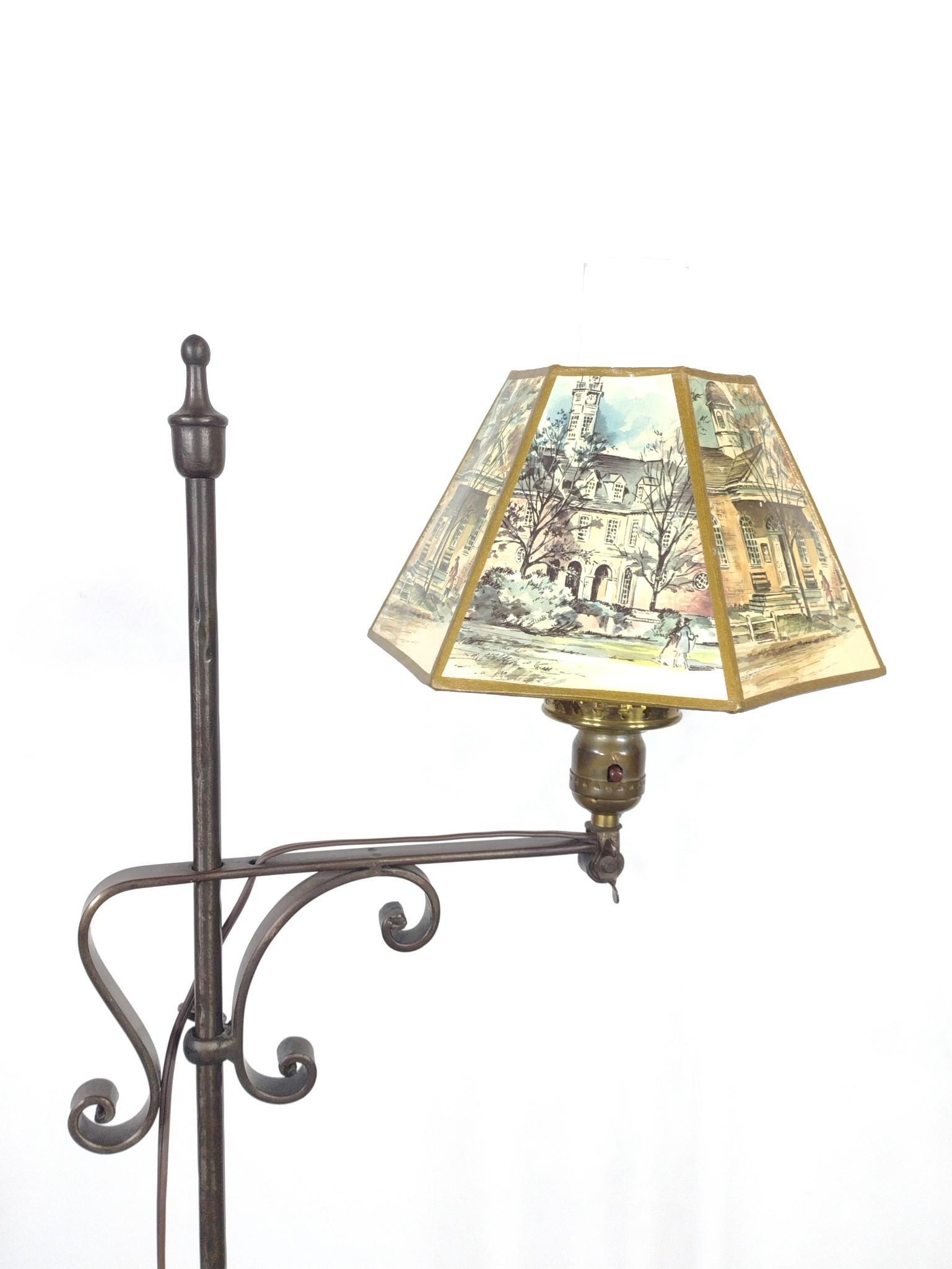 2 Vintage Metal Floor Lamps Incl. Rembrandt