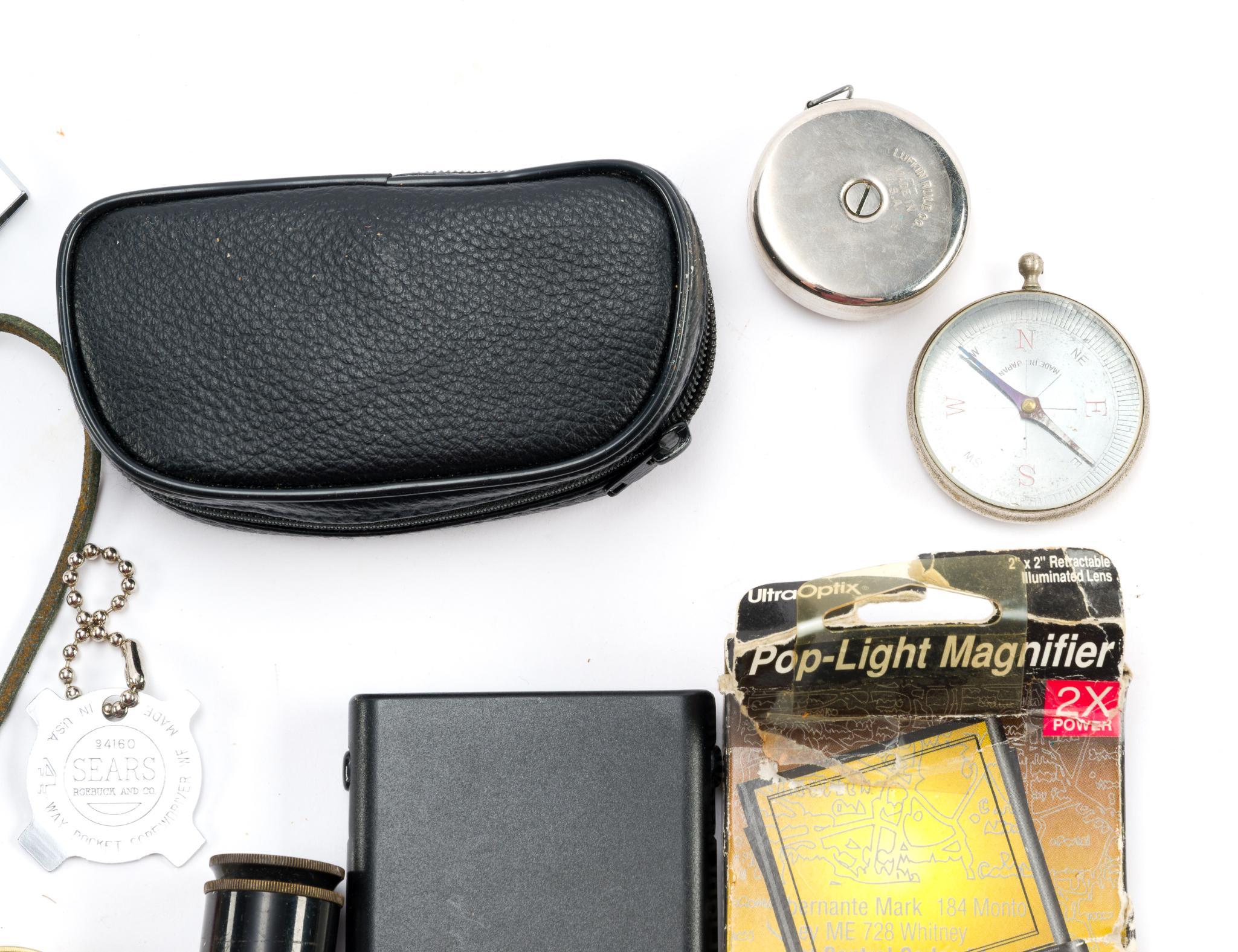 Vintage Magnifier & Compasses