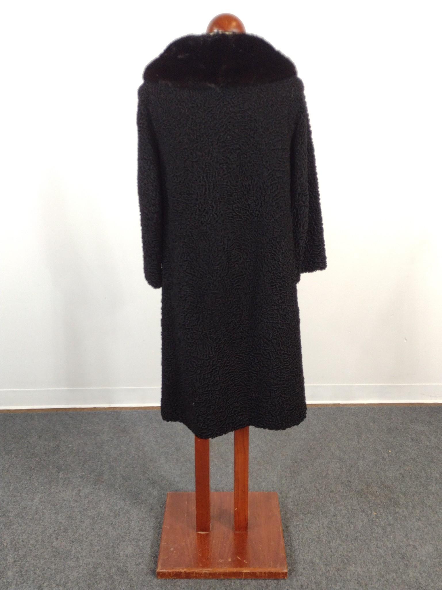 Vintage Jacques Feber Persian Lamb Coat with Fur Collar