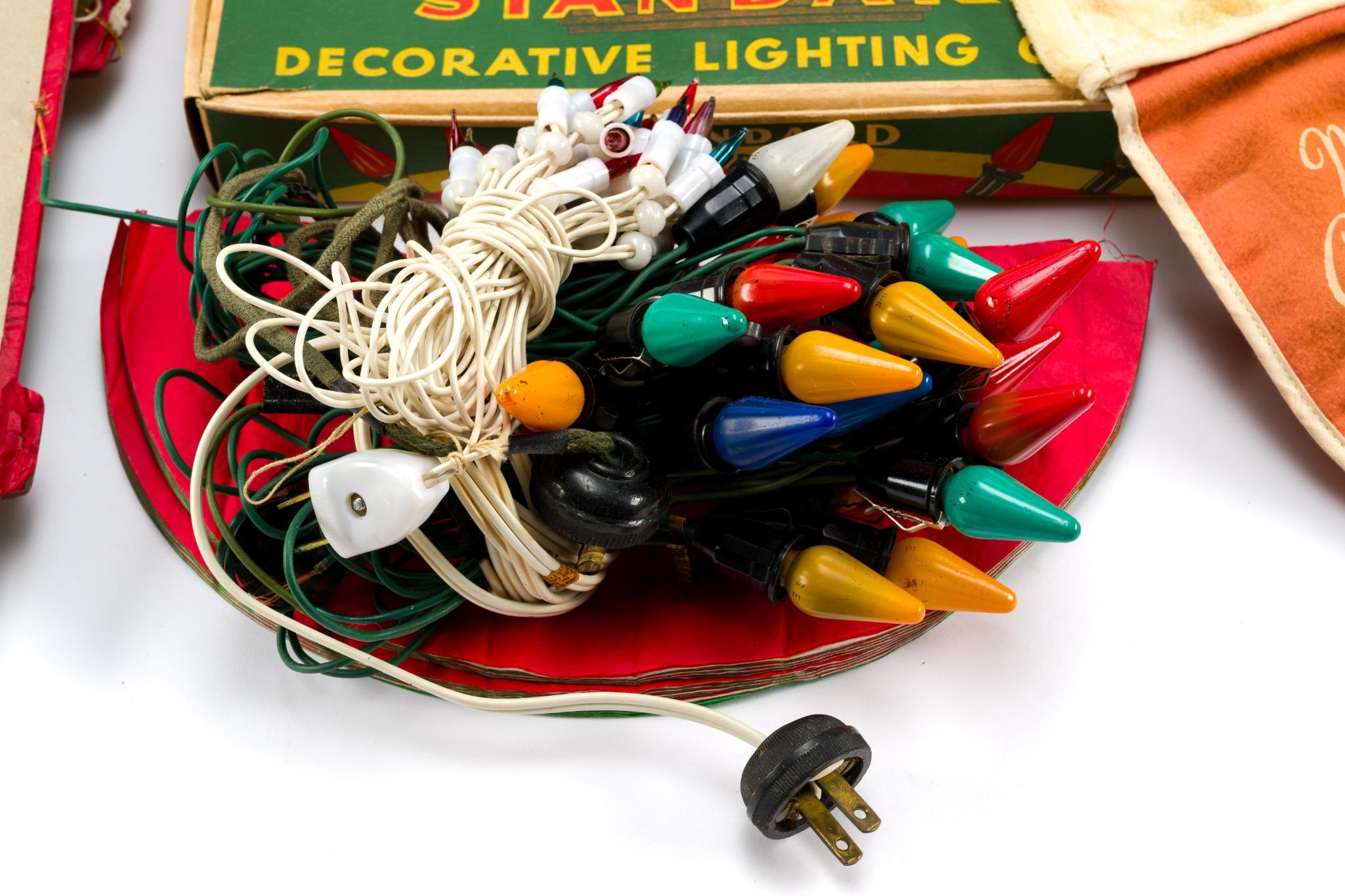 Vintage Christmas Decorations Incl. Santa-Glo
