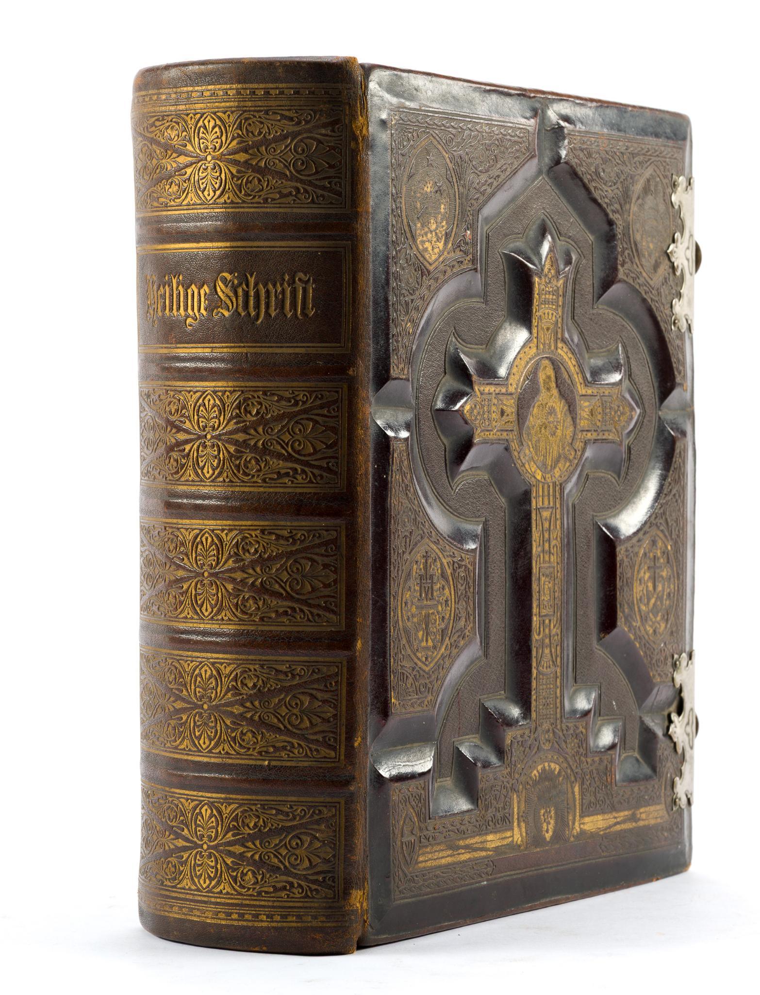 Antique German Catholic Family Bible Dictionary