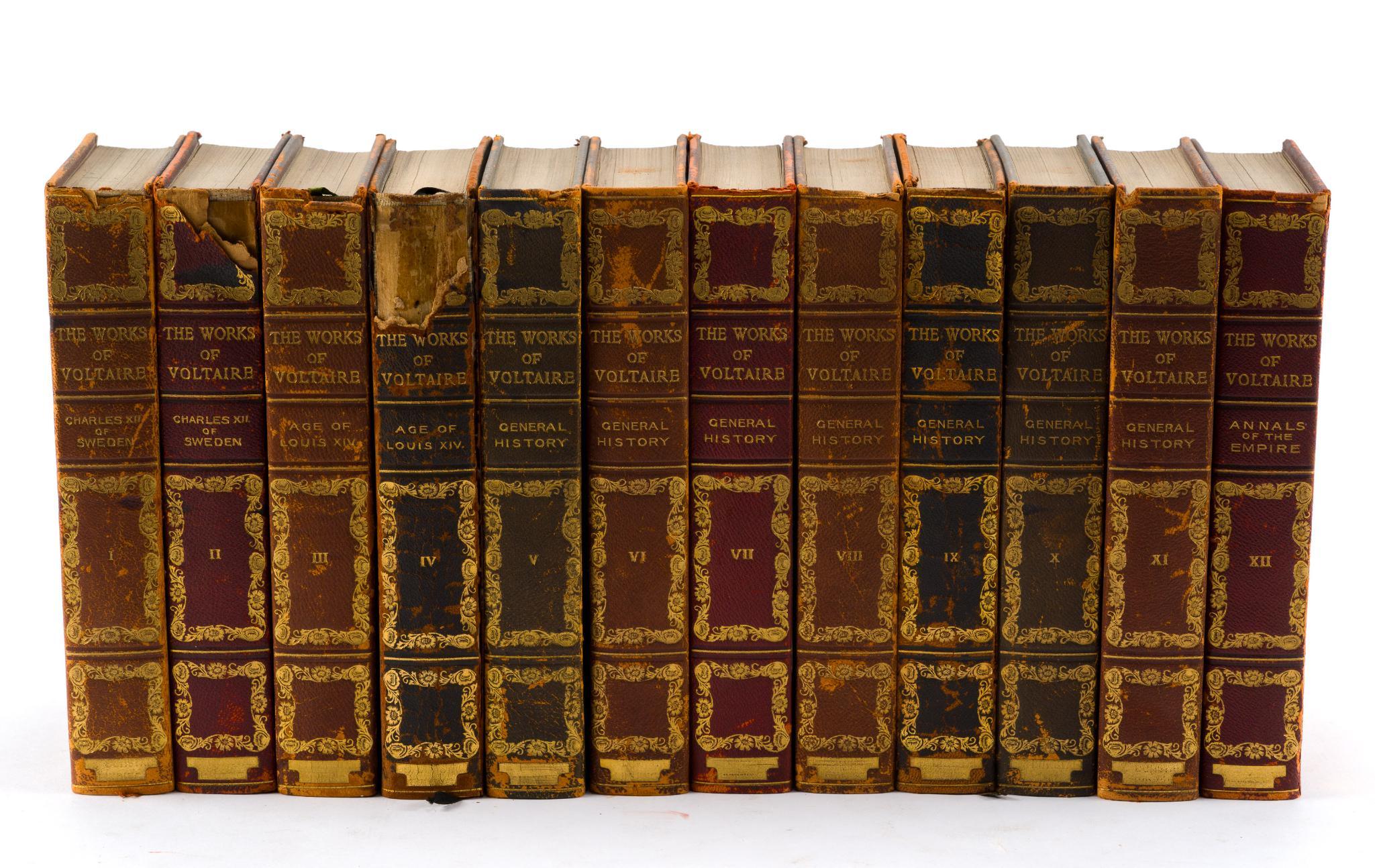 12 Volume Set of The Works of Voltaire