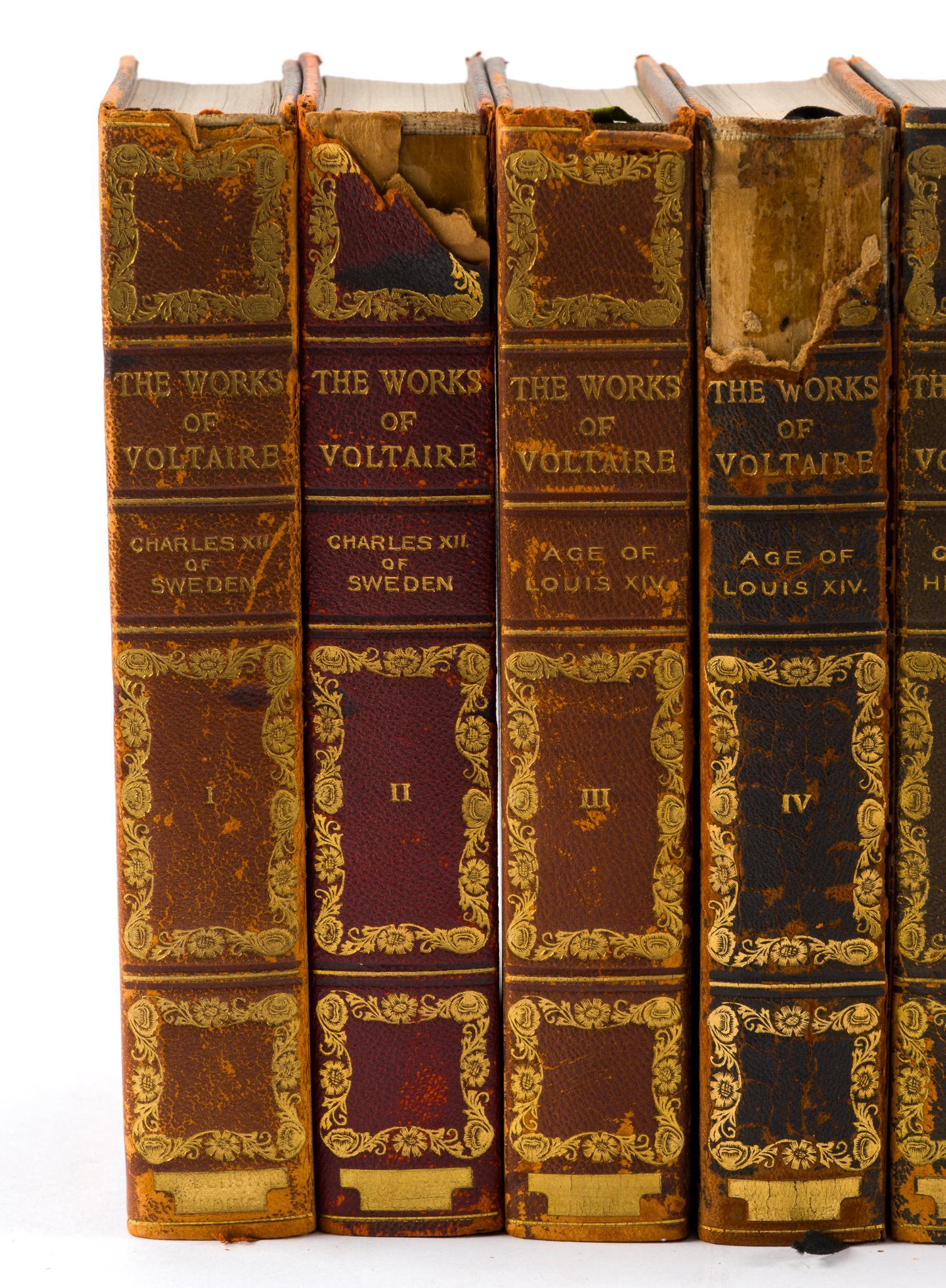 12 Volume Set of The Works of Voltaire