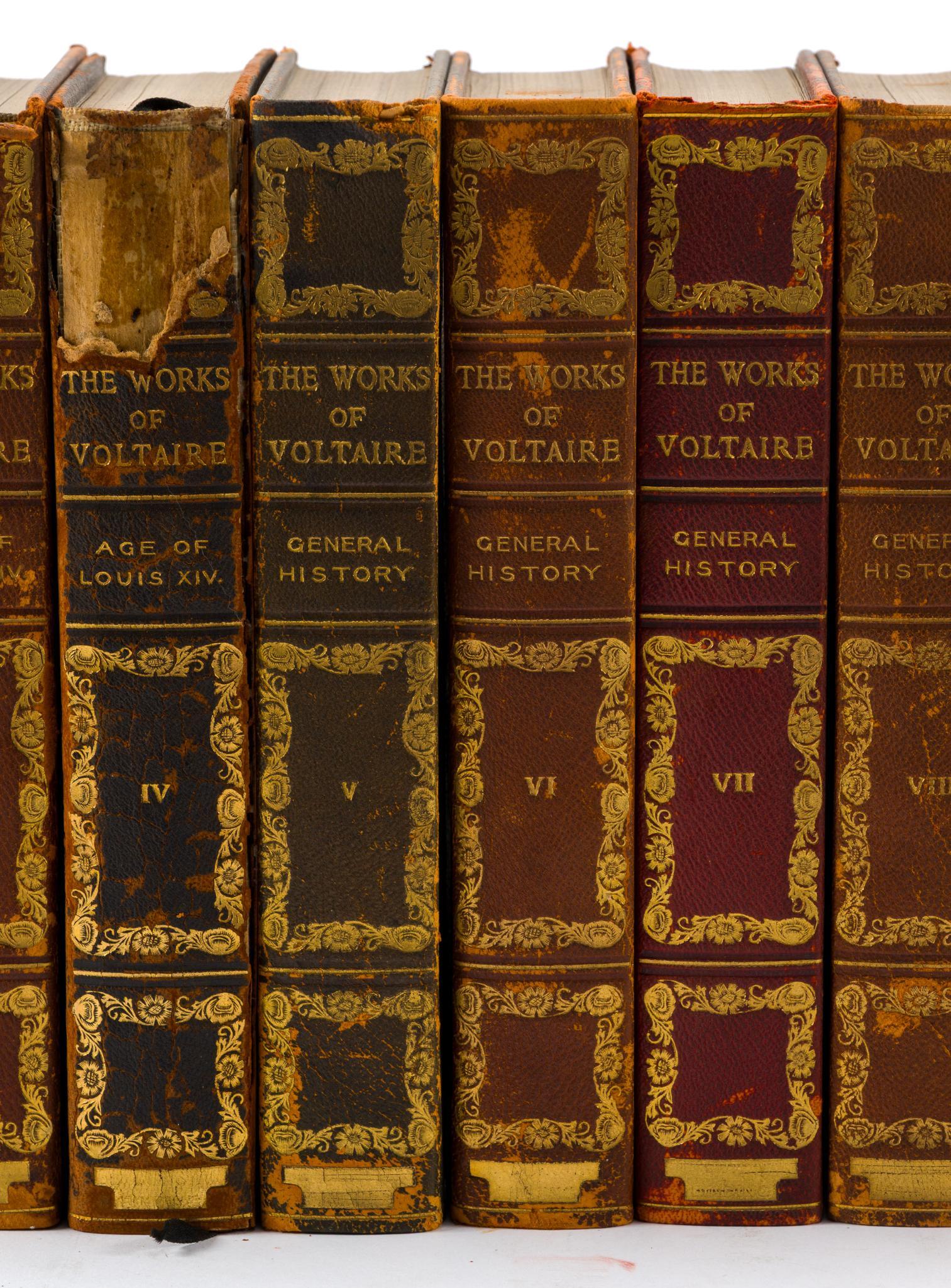 12 Volume Set of The Works of Voltaire