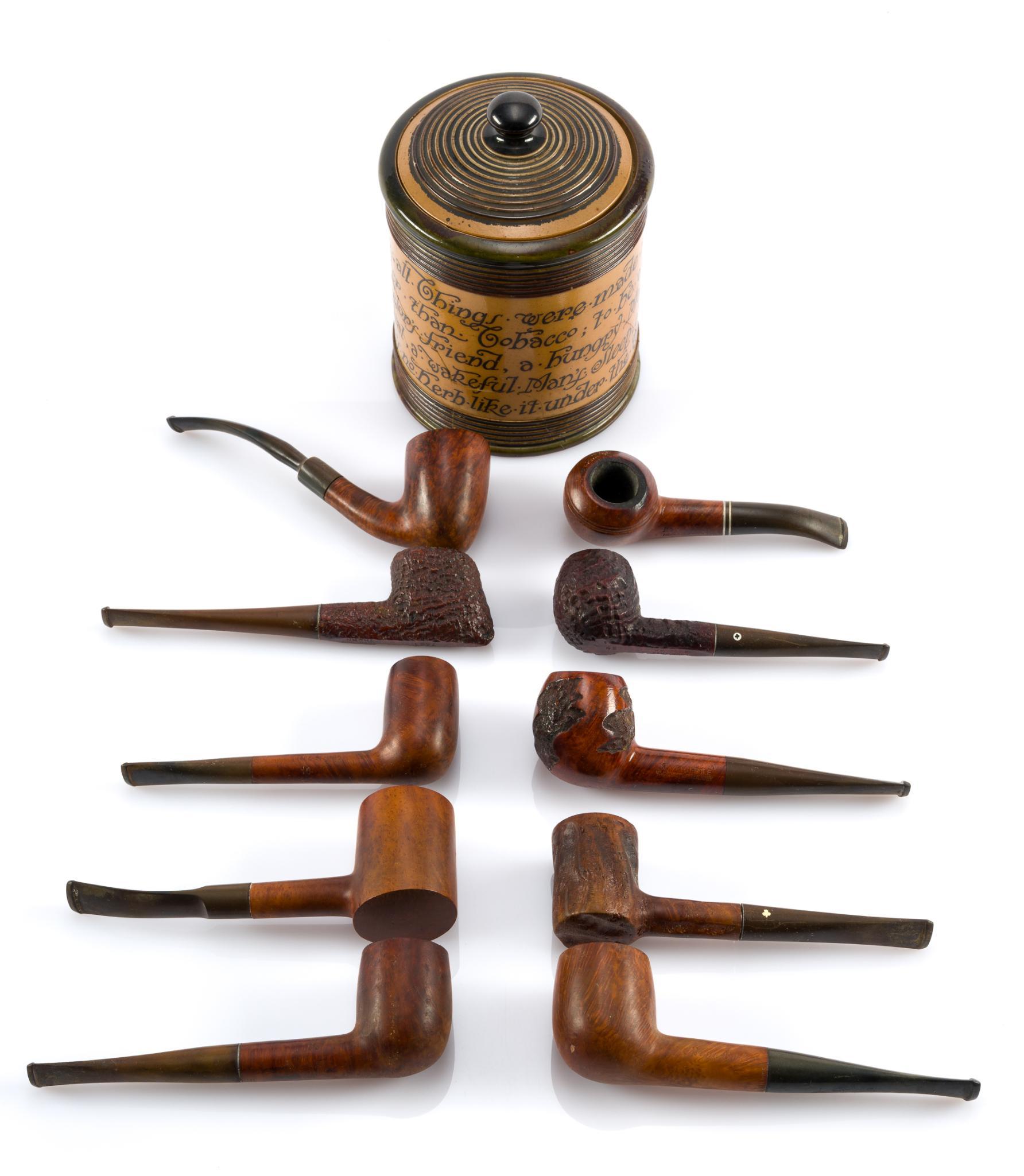 Pipes and Antique Tobacco Jar