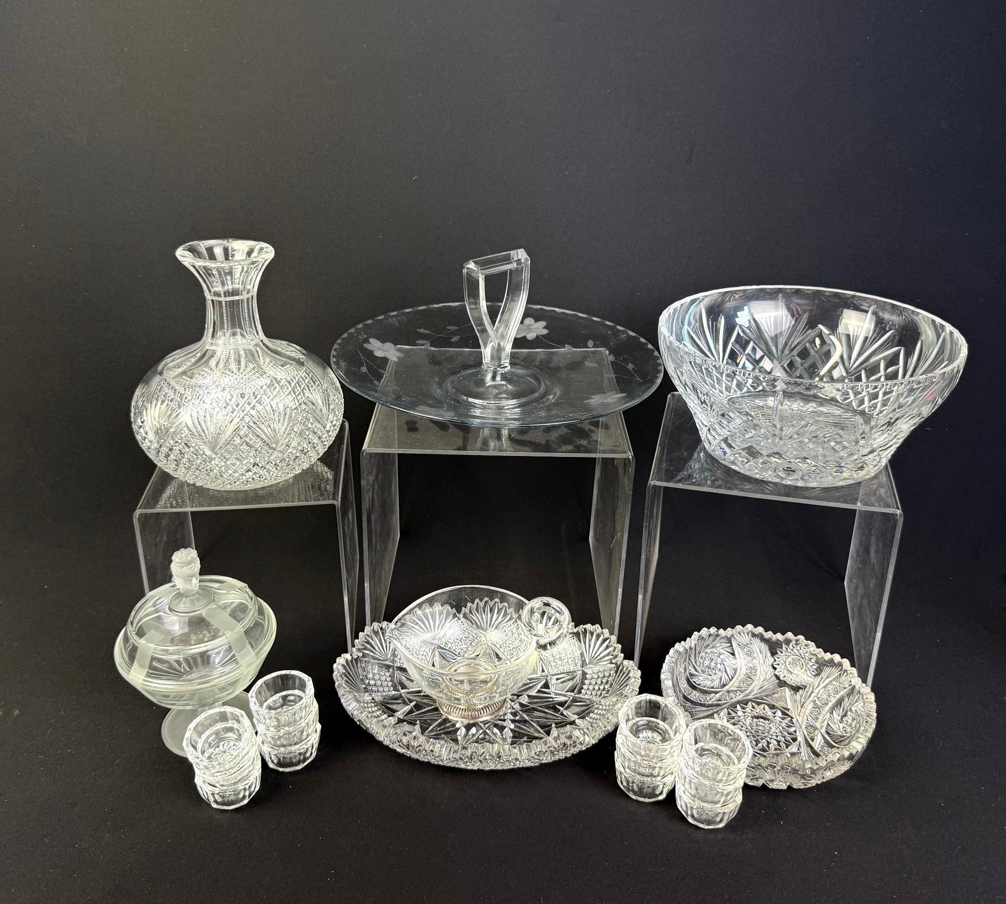 Cut, Pressed, and Etched Glassware