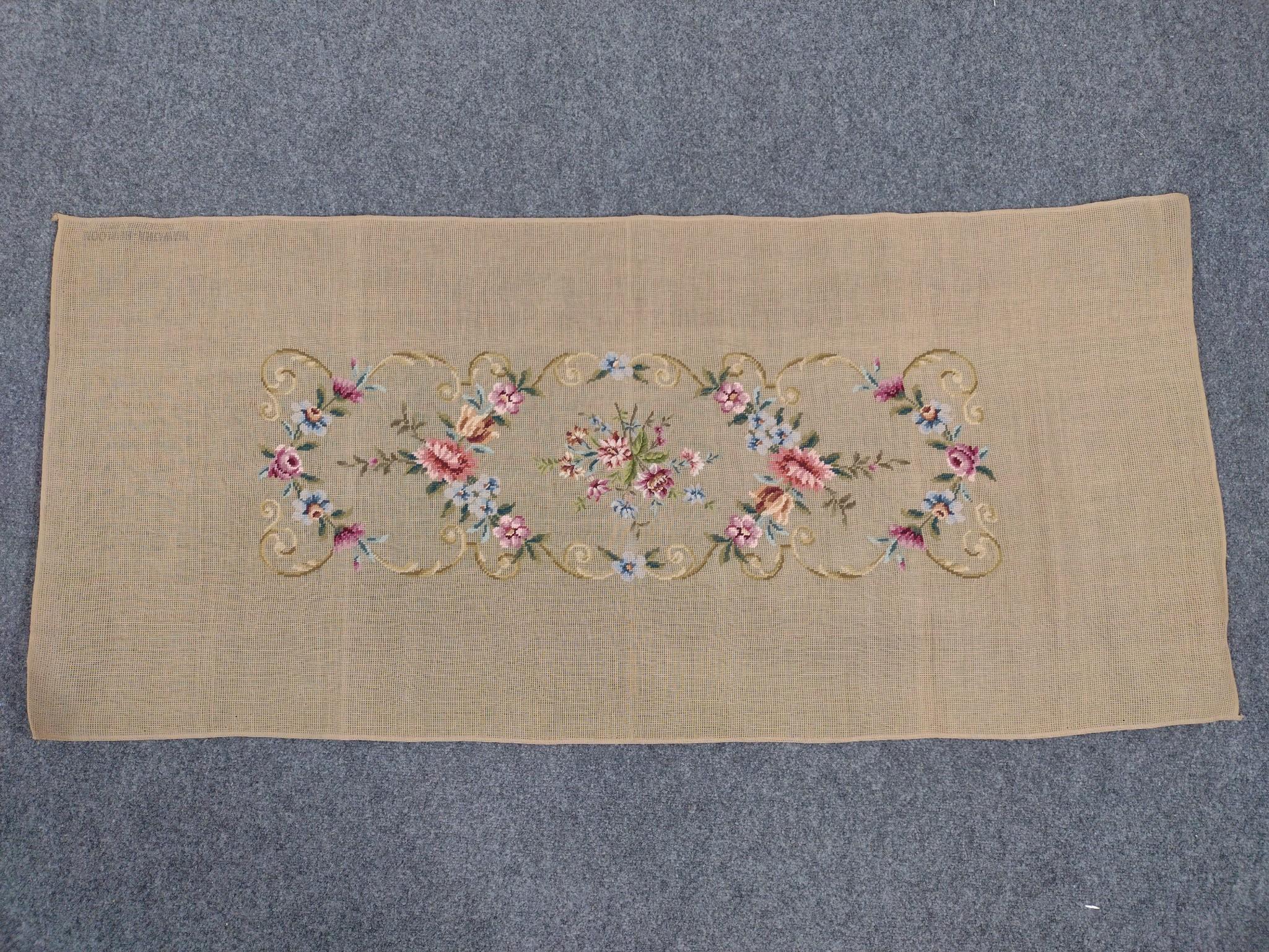 5 Needlepoint Floral Tapestries