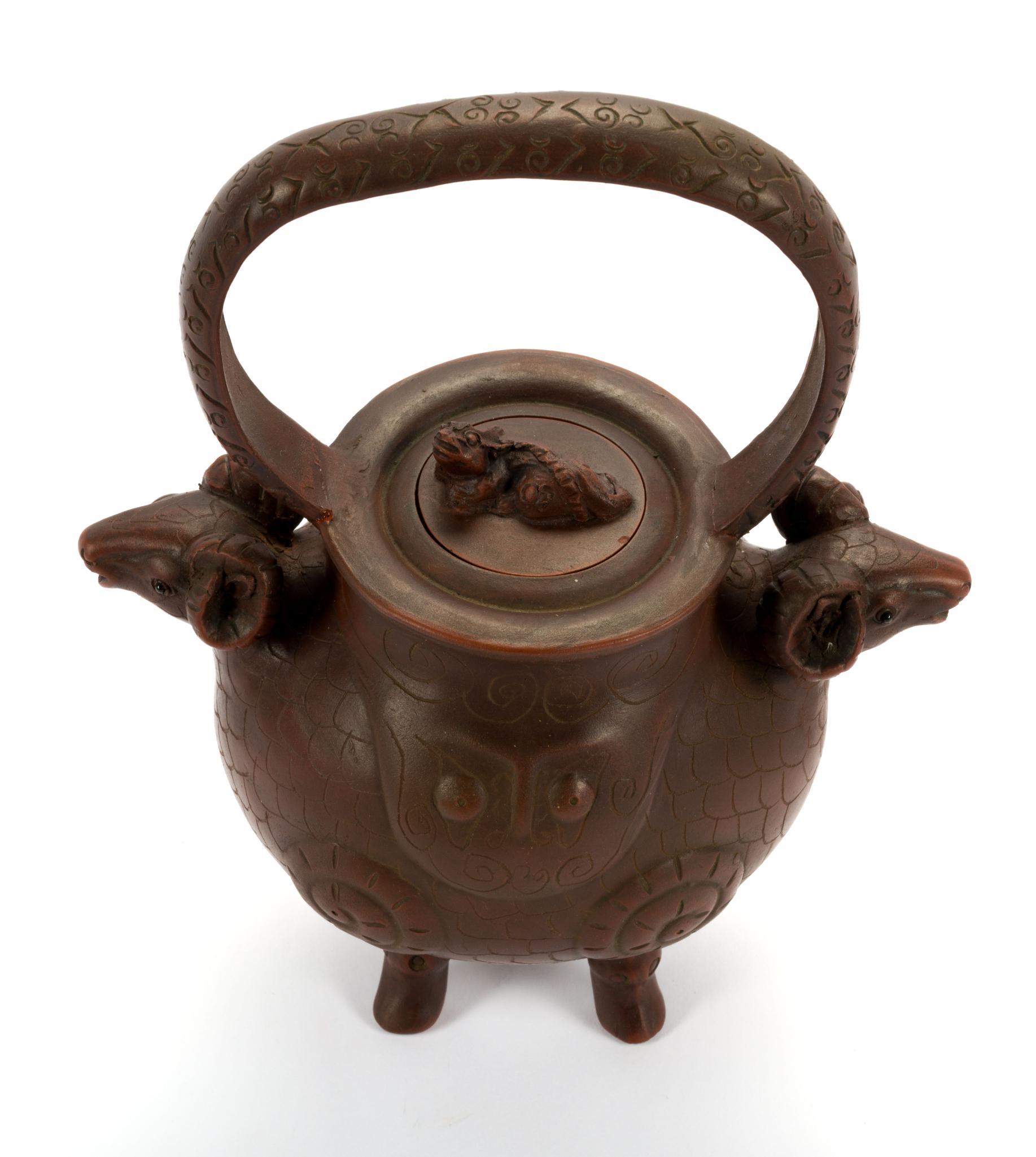 2 Chinese Clay Teapots