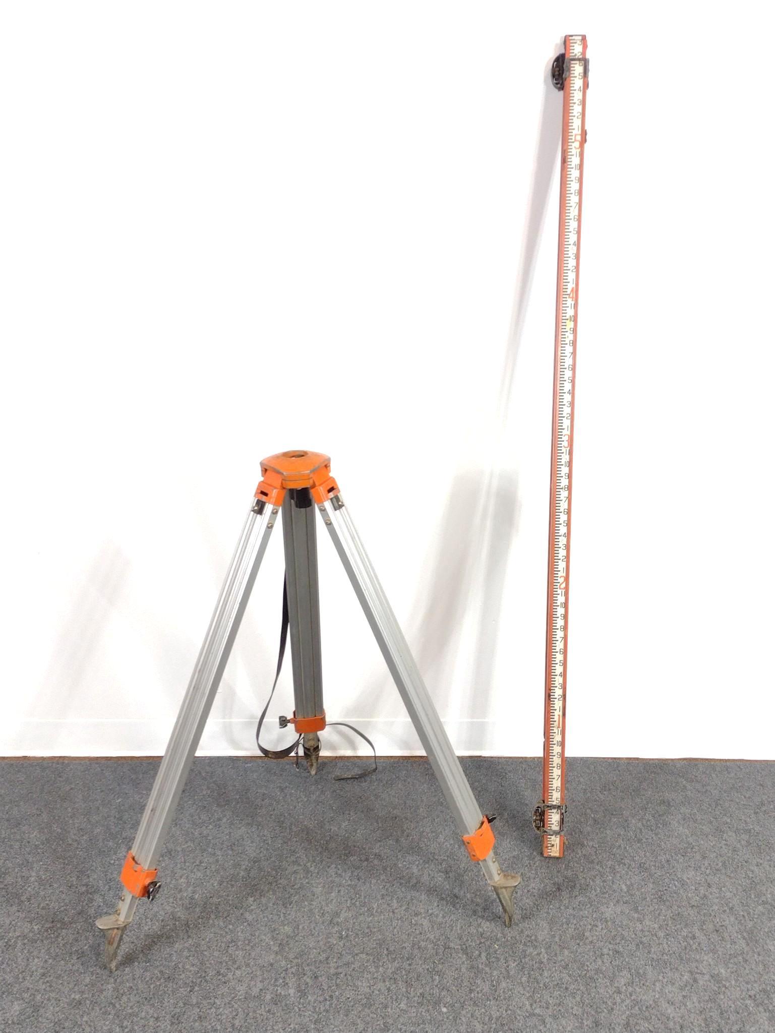 Professional-Grade Survey Tripod & Leveling Staff