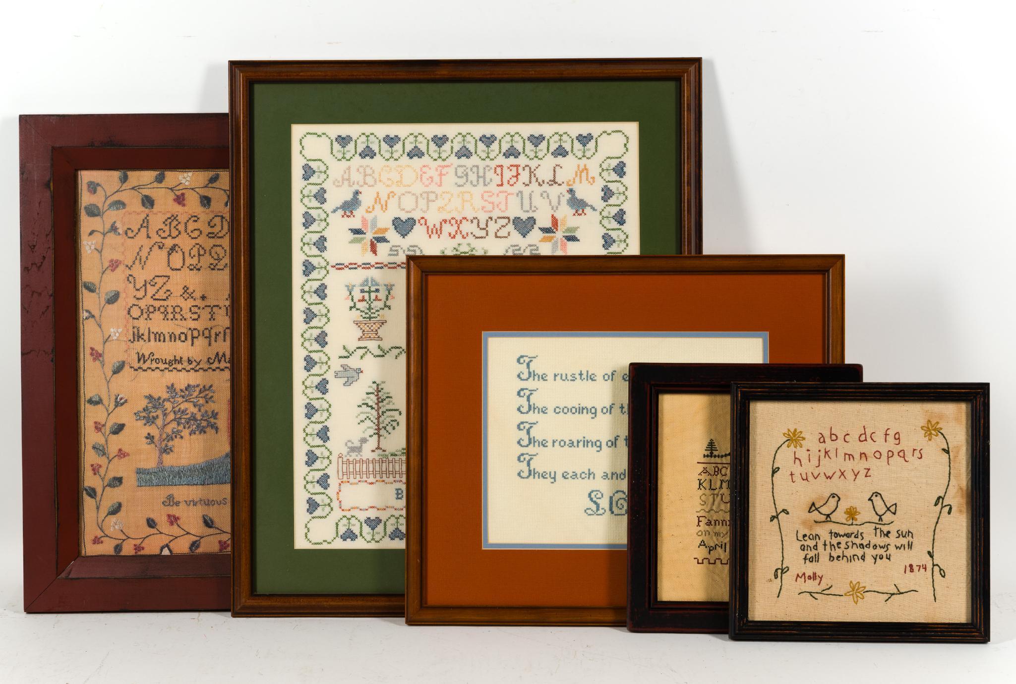 Needlepoint Samplers Incl. 19th Century