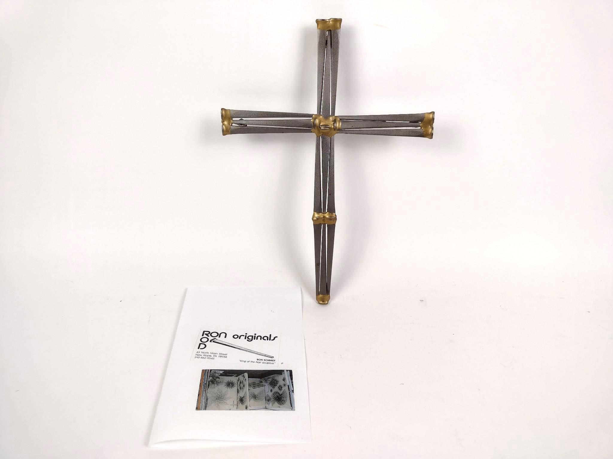 Ron Schmidt Nail Cross Sculpture