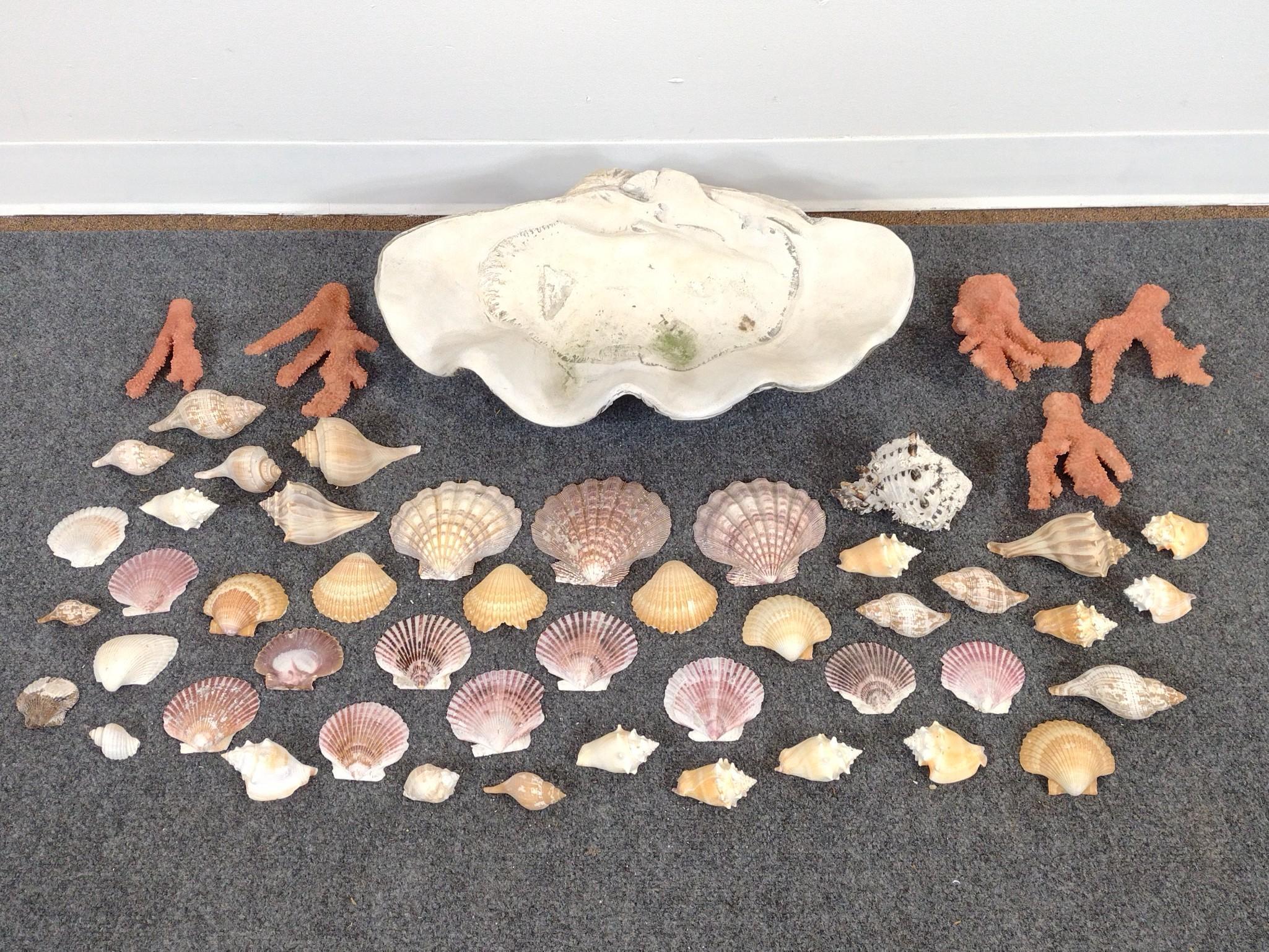 Large Faux Seashell & Natural Shells
