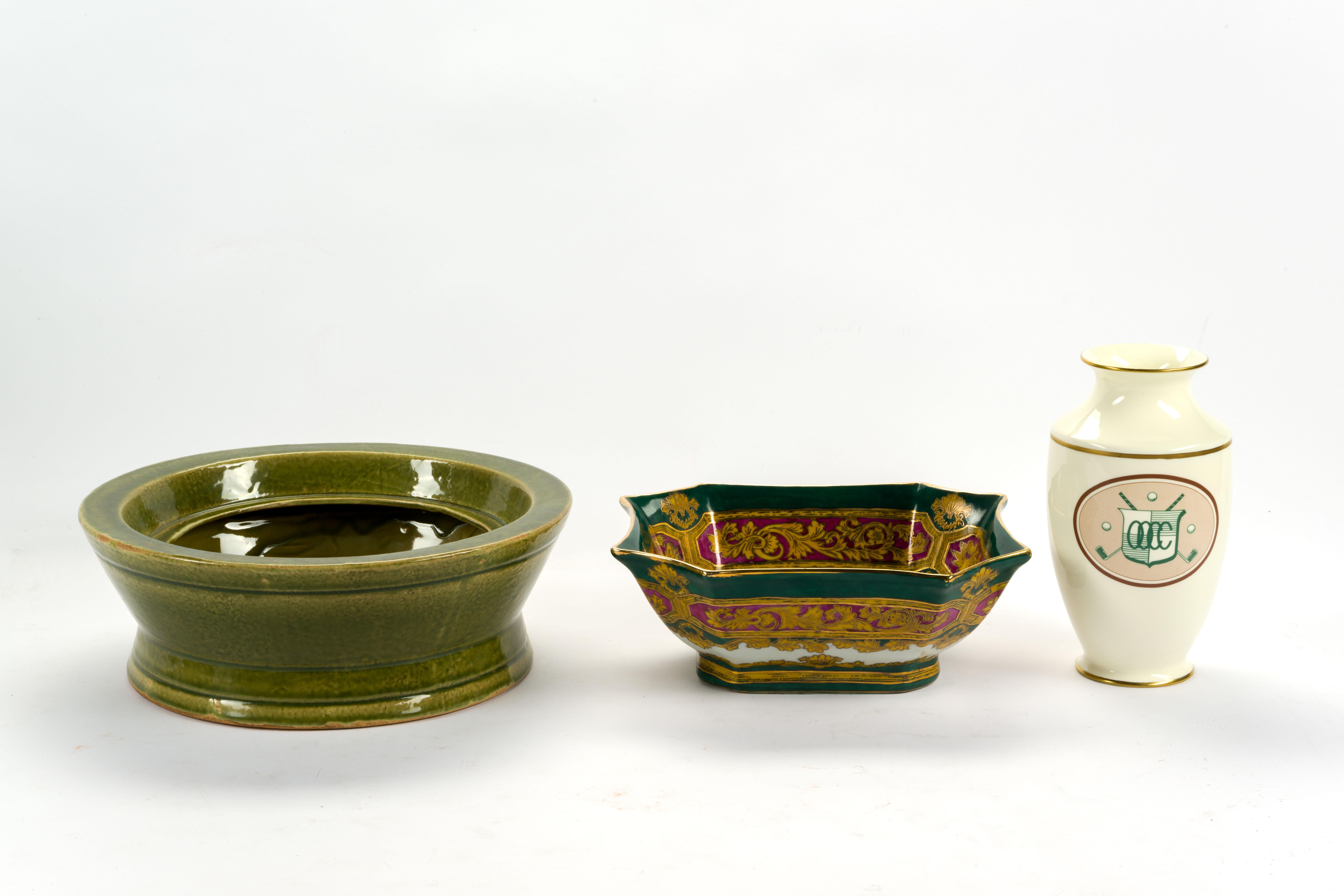 Porcelain and Glassware Incl. Block Glass