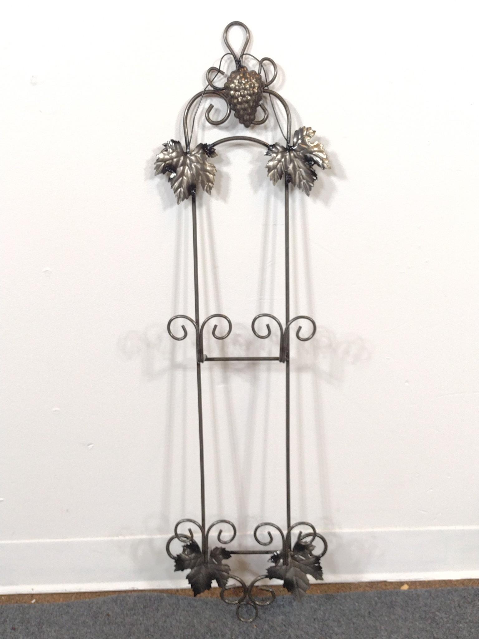 Painted Milk Can and Metal Plate Rack