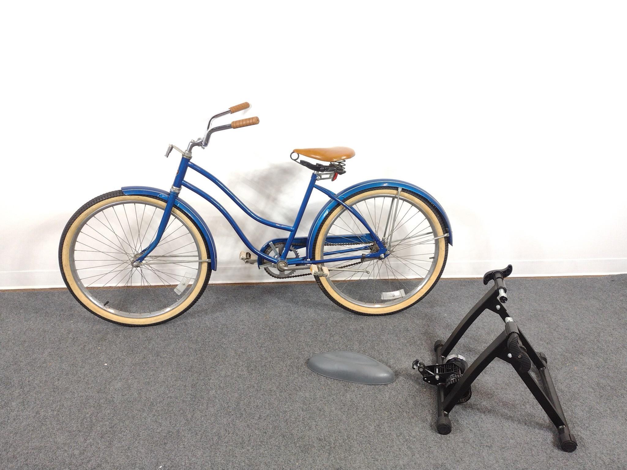 Vintage Huffy Bike With Indoor Bike Trainer