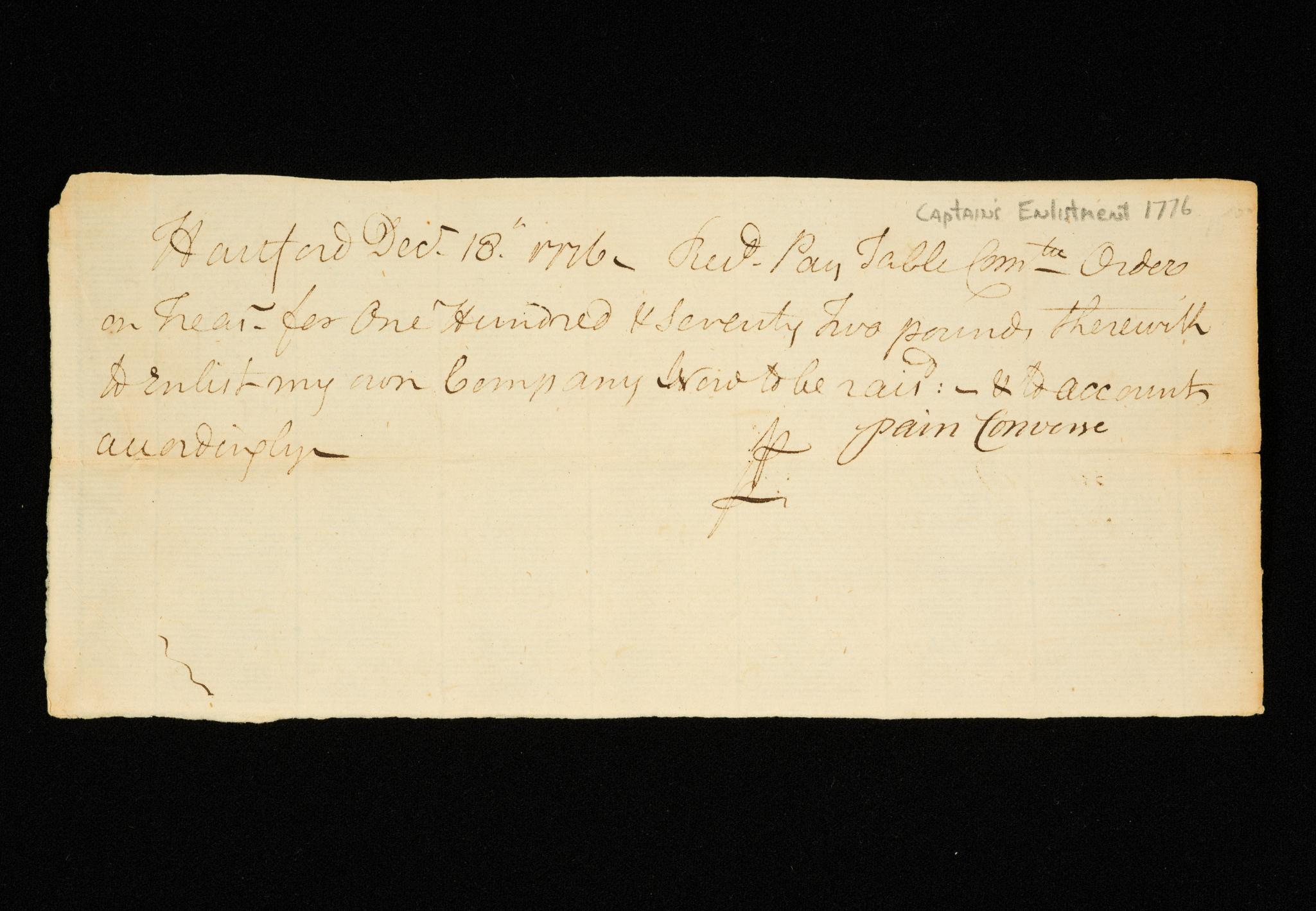 (Revolutionary-Era) Pay Table Document