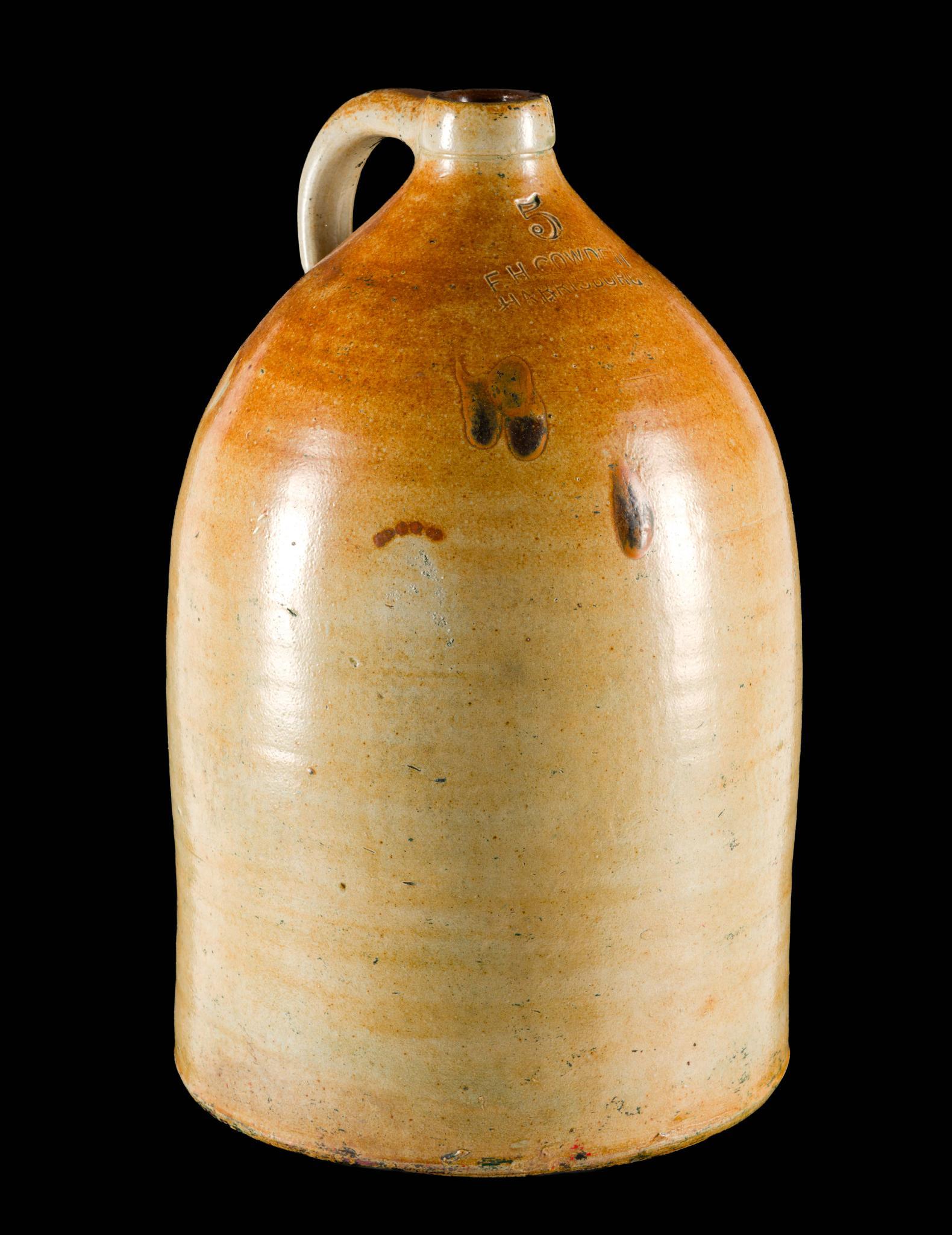 (Civil War Era) F.H. Cowden 5 Gallon Stoneware Jug