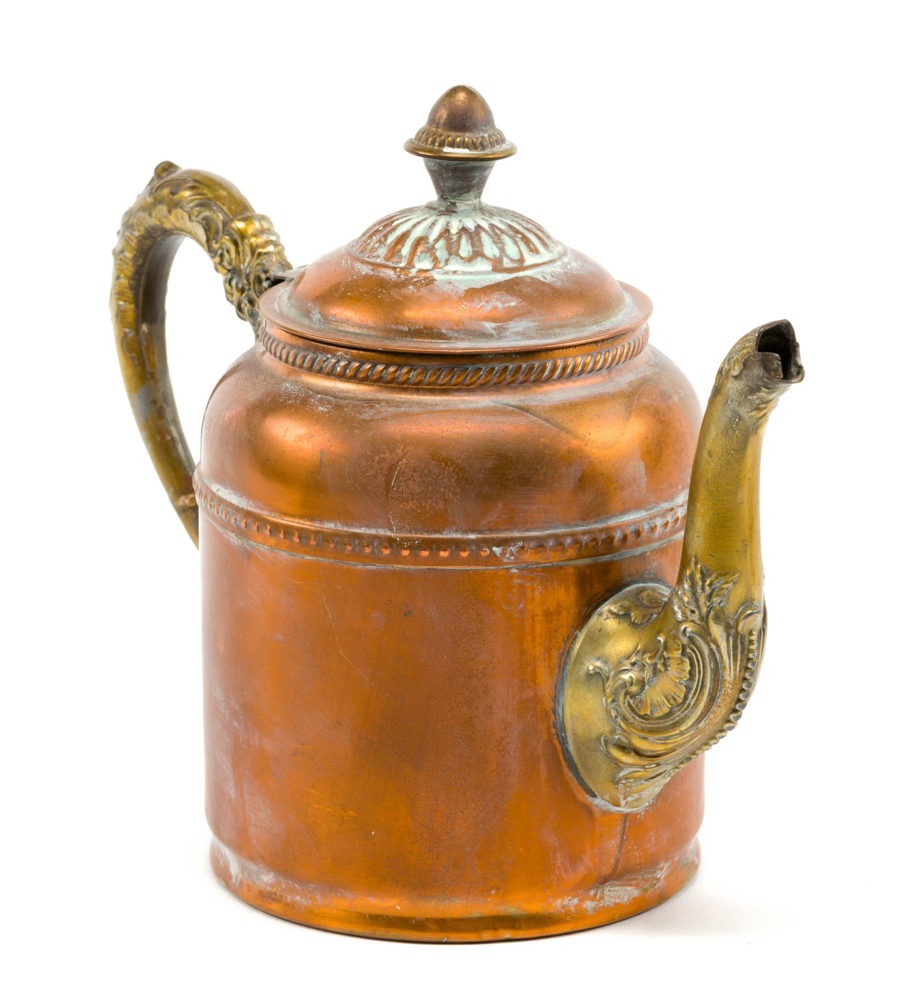 (Gilded Age) 2 Antique Copper Kettles