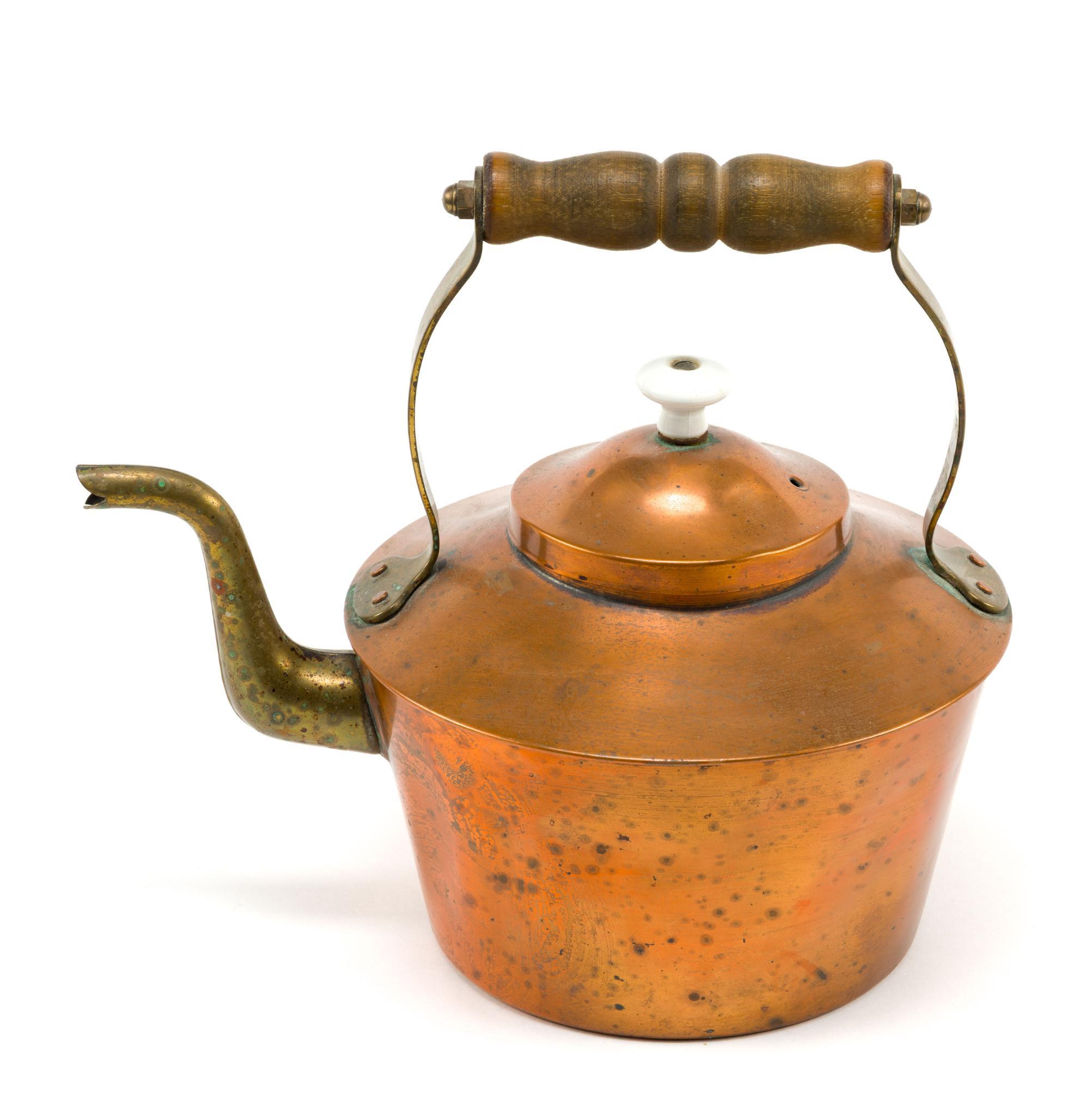 (Gilded Age) 2 Antique Copper Kettles