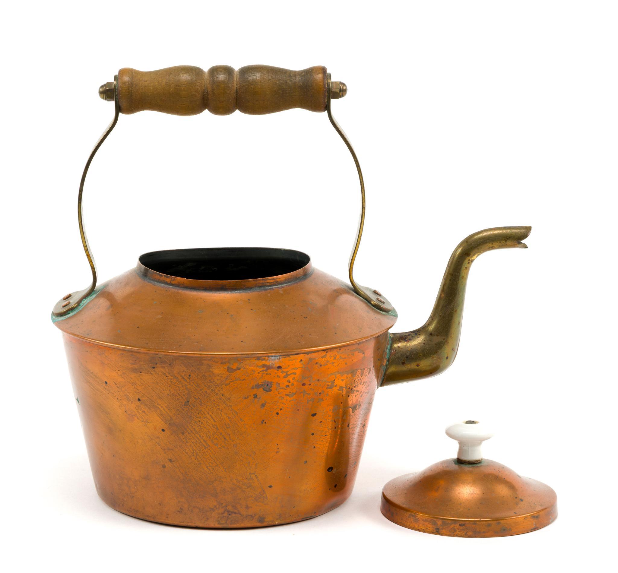 (Gilded Age) 2 Antique Copper Kettles