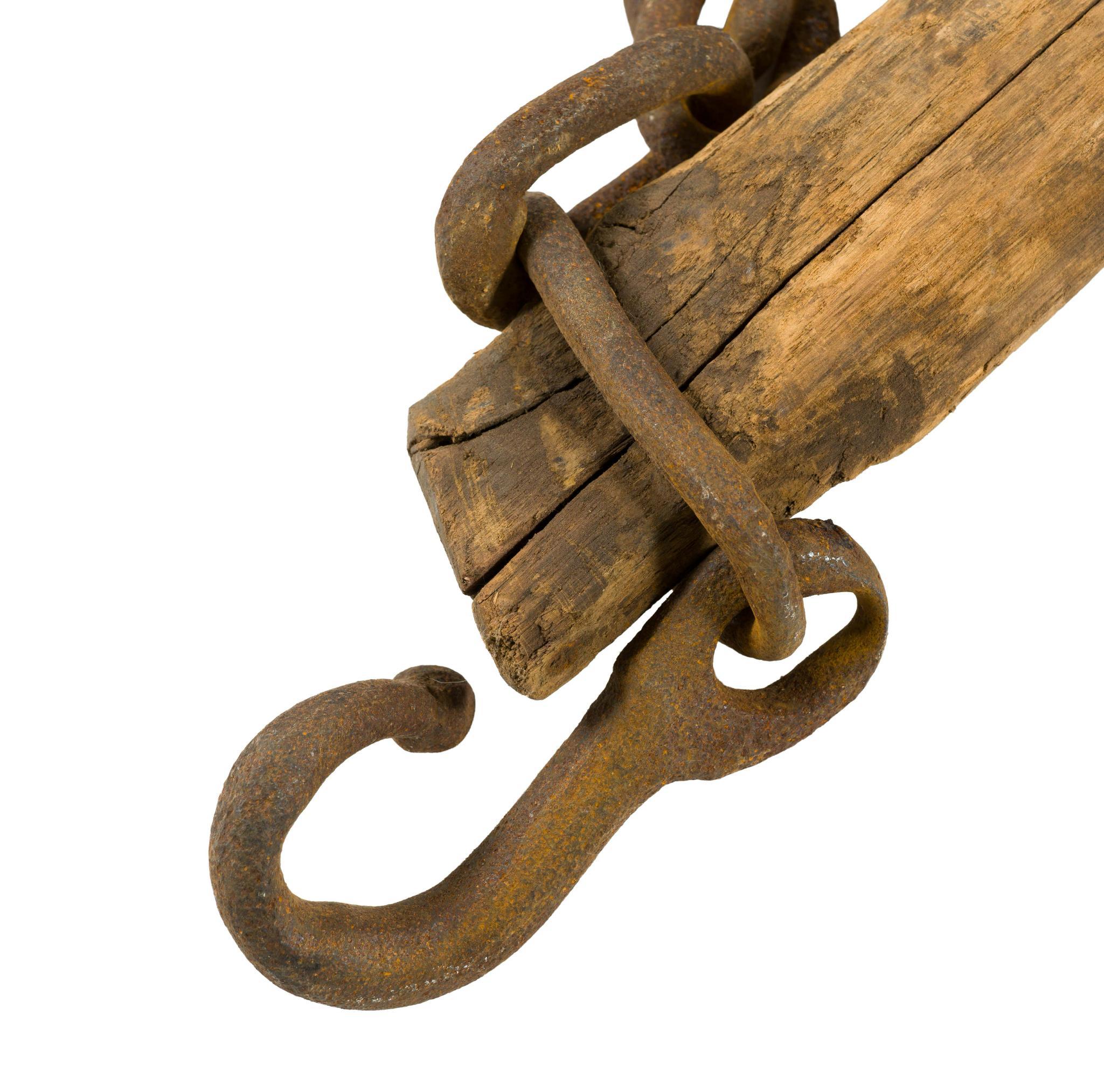 (Civil War Era) 2 Antique Yokes & Cast Iron Trammel Hook