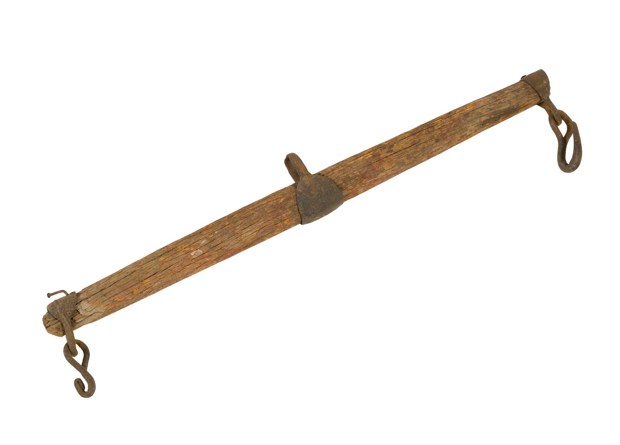 (Civil War Era) 2 Antique Yokes & Cast Iron Trammel Hook