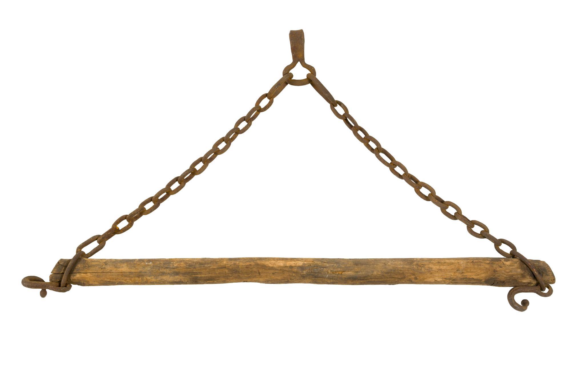 (Civil War Era) 2 Antique Yokes & Cast Iron Trammel Hook