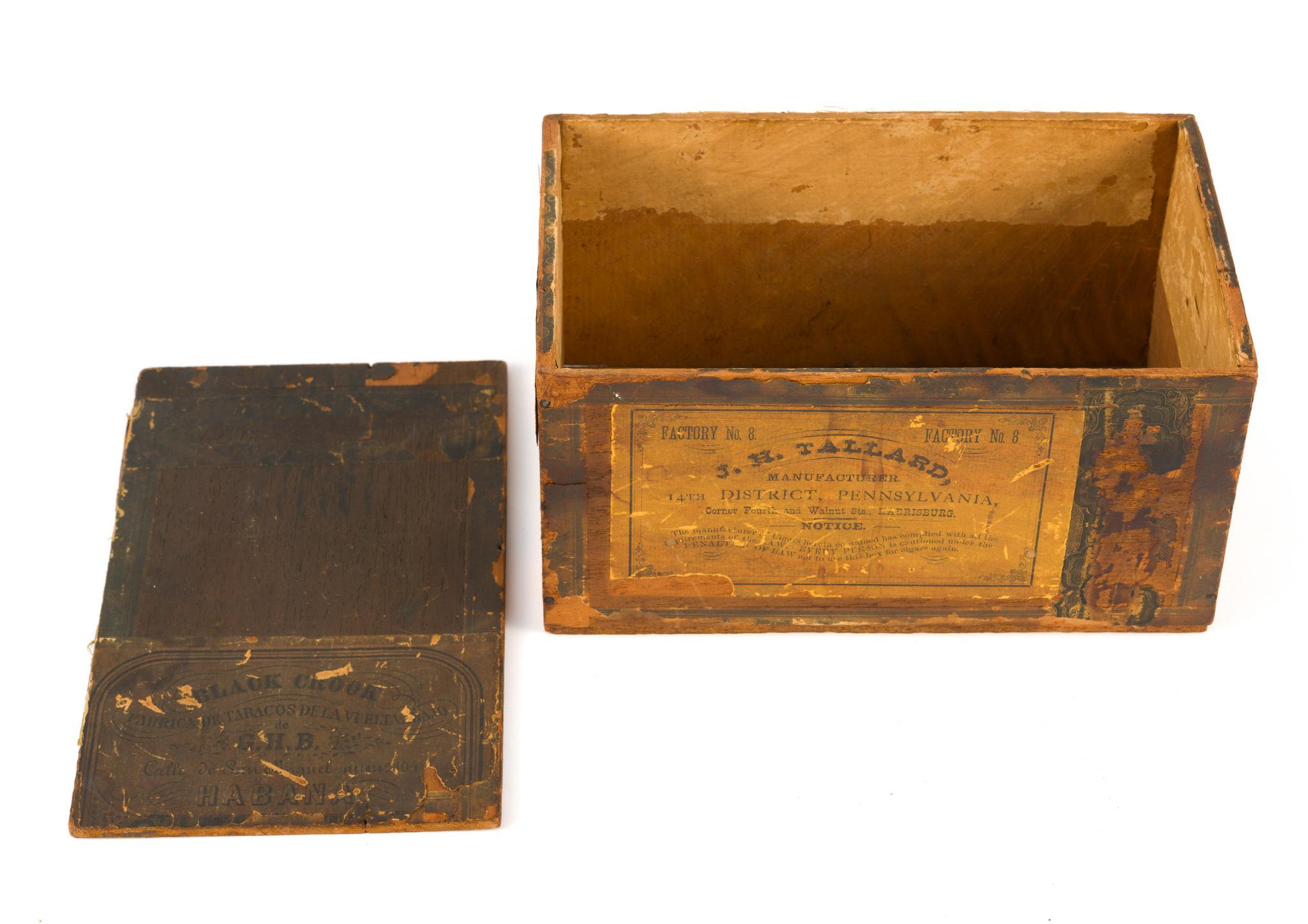 (Reconstruction Era) J.H. Tallard Cigar Box